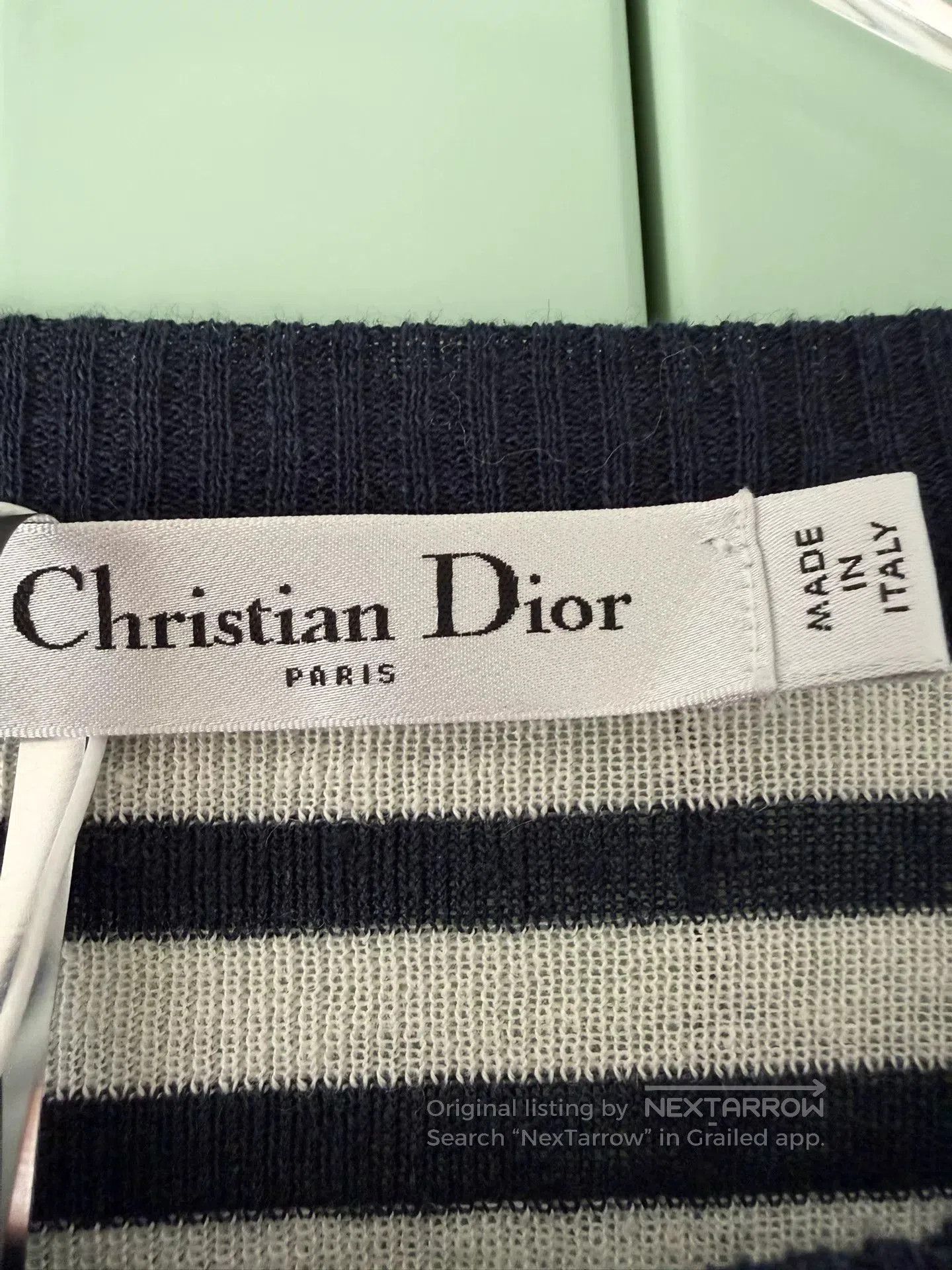 Dior Dior Blue White Striped Knitwear. Size S / US 4 / IT 40 - 3 Thumbnail