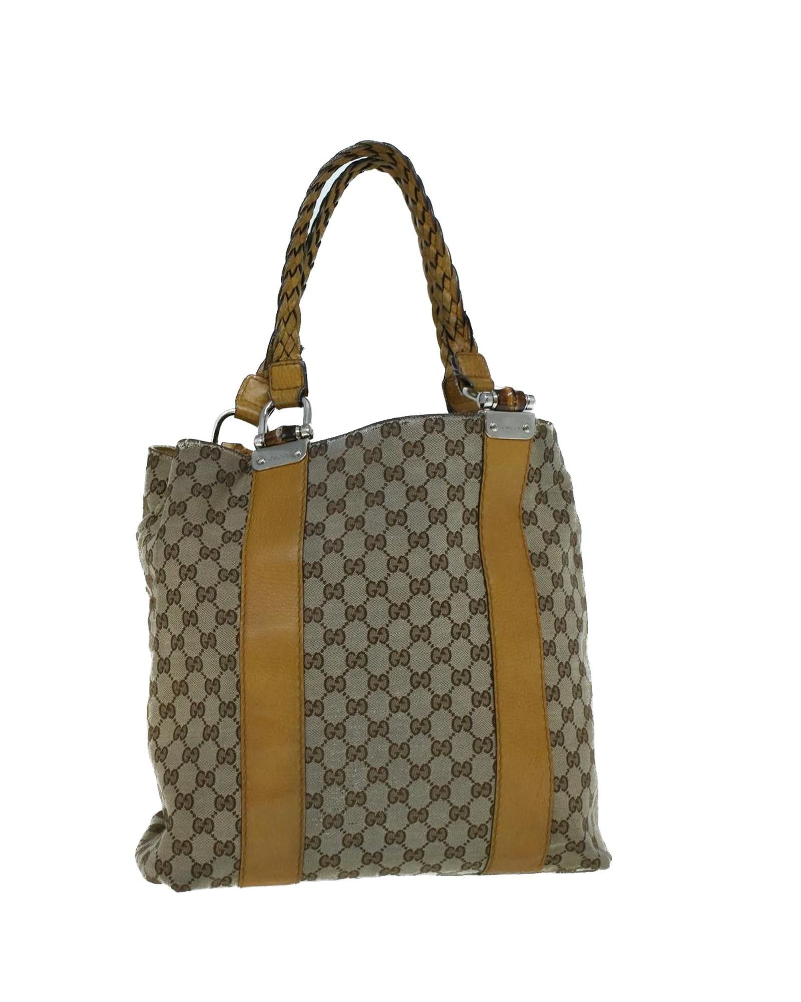 image of Gucci Sophisticated GG Canvas Tote Bag in Beige, Women's