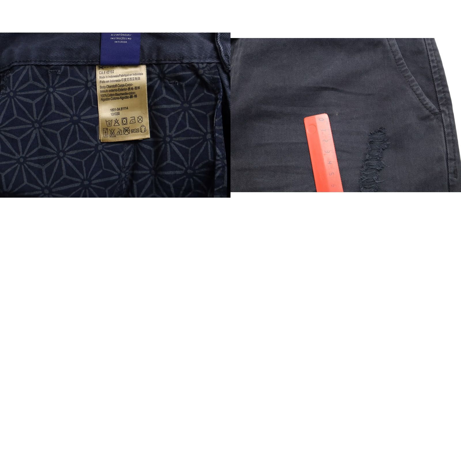 Scotch & Soda SCOTCH & SODA Shorts Men W30 Black Denim Ripped Distressed Denim Shorts Casual Cotton Scarf? Size US 30 / EU 46 - 8 Thumbnail