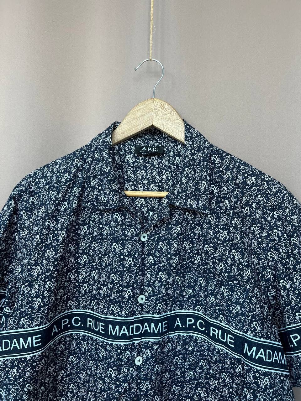 A.P.C. A.P.C. Bandana-Print Cotton Poplin Button Shirt Mens Size L Size US L / EU 52-54 / 3 - 2 Thumbnail