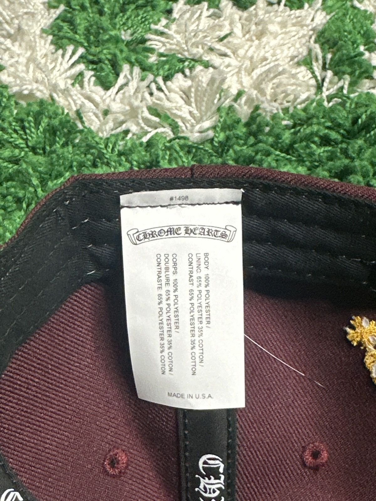 Chrome Hearts Chrome Hearts CH Baseball Burgundy Yellow Cap Size ONE SIZE - 3 Thumbnail