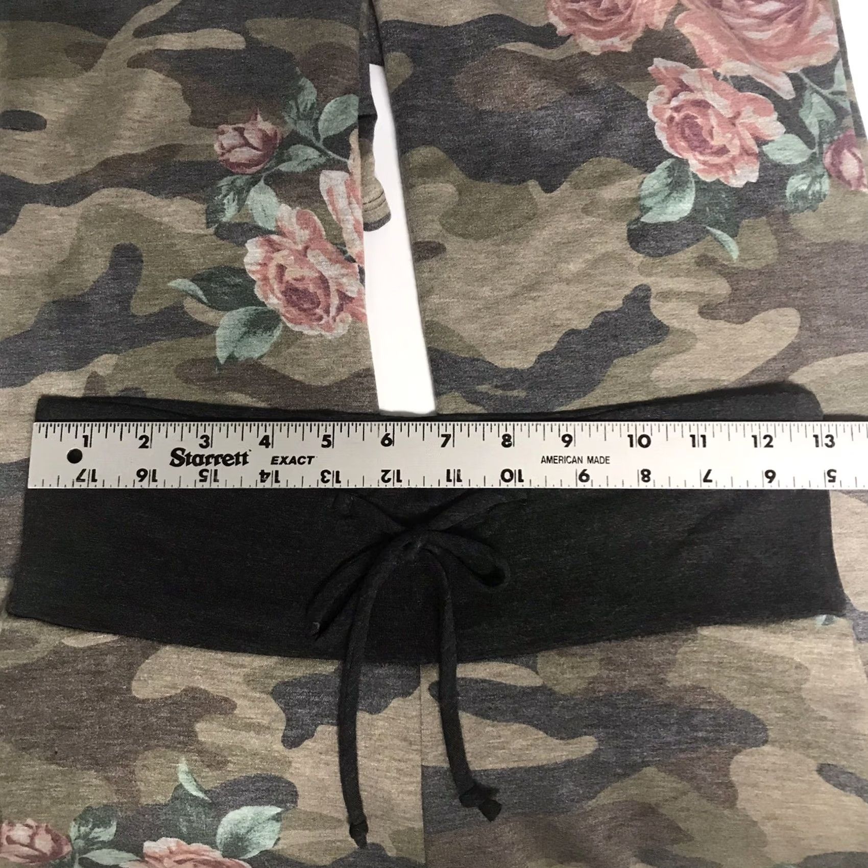 Vintage VINTAGE J Mode USA Women Army Camouflage Floral Roses Stretch High-Waist Pull On Casual Pants M Size 32" / US 10 / IT 46 - 4 Thumbnail
