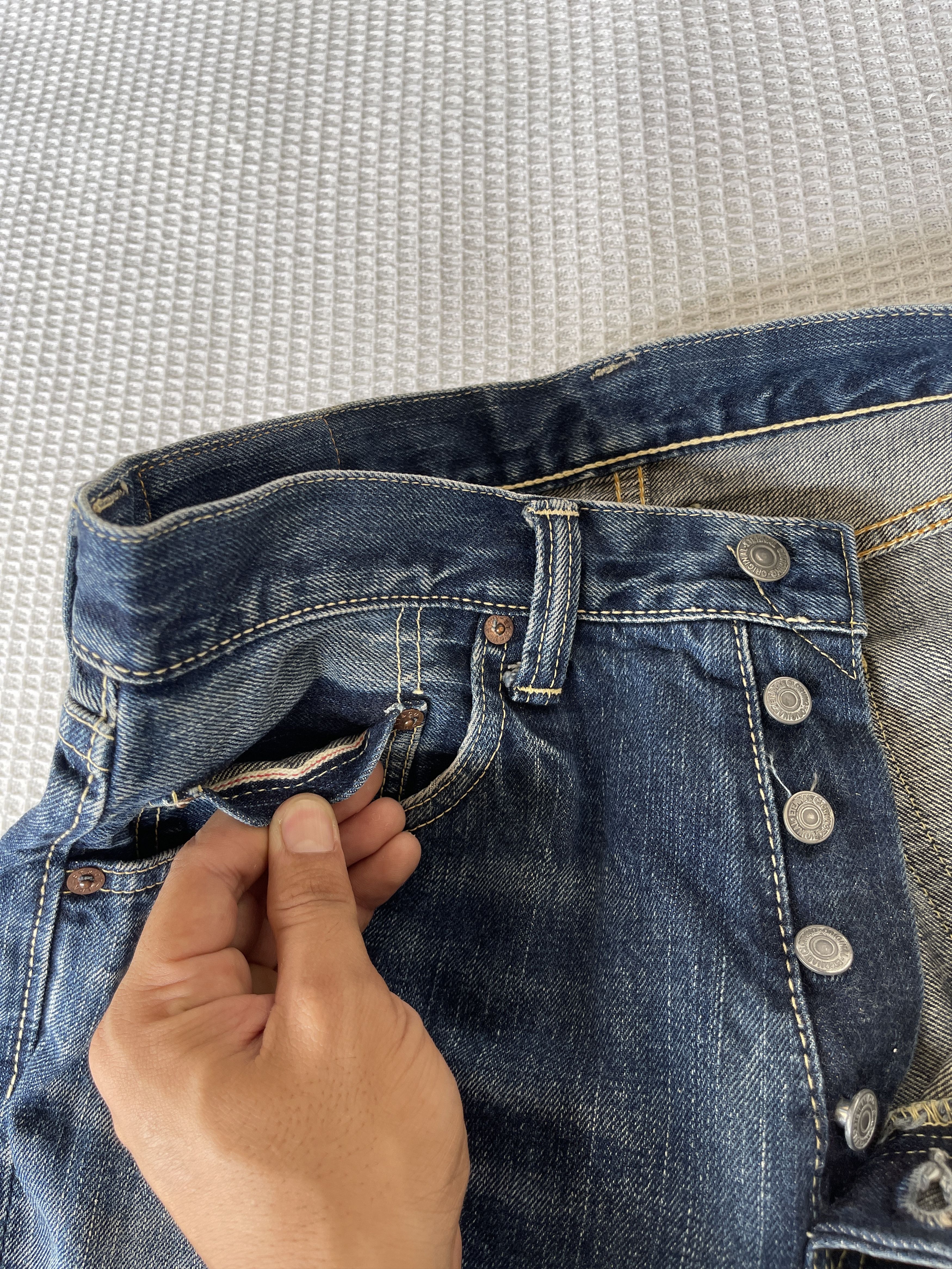 Kapital Vintage’90s🔥ETERNAL By Kapital🔥Distressed Selvedge Denim Size US 32 / EU 48 - 12 Thumbnail