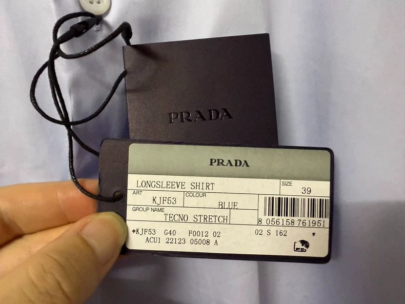 Prada Prada Size 39 Classic poplin cotton light blue casual long- Size US XXS / EU 40 - 6 Thumbnail