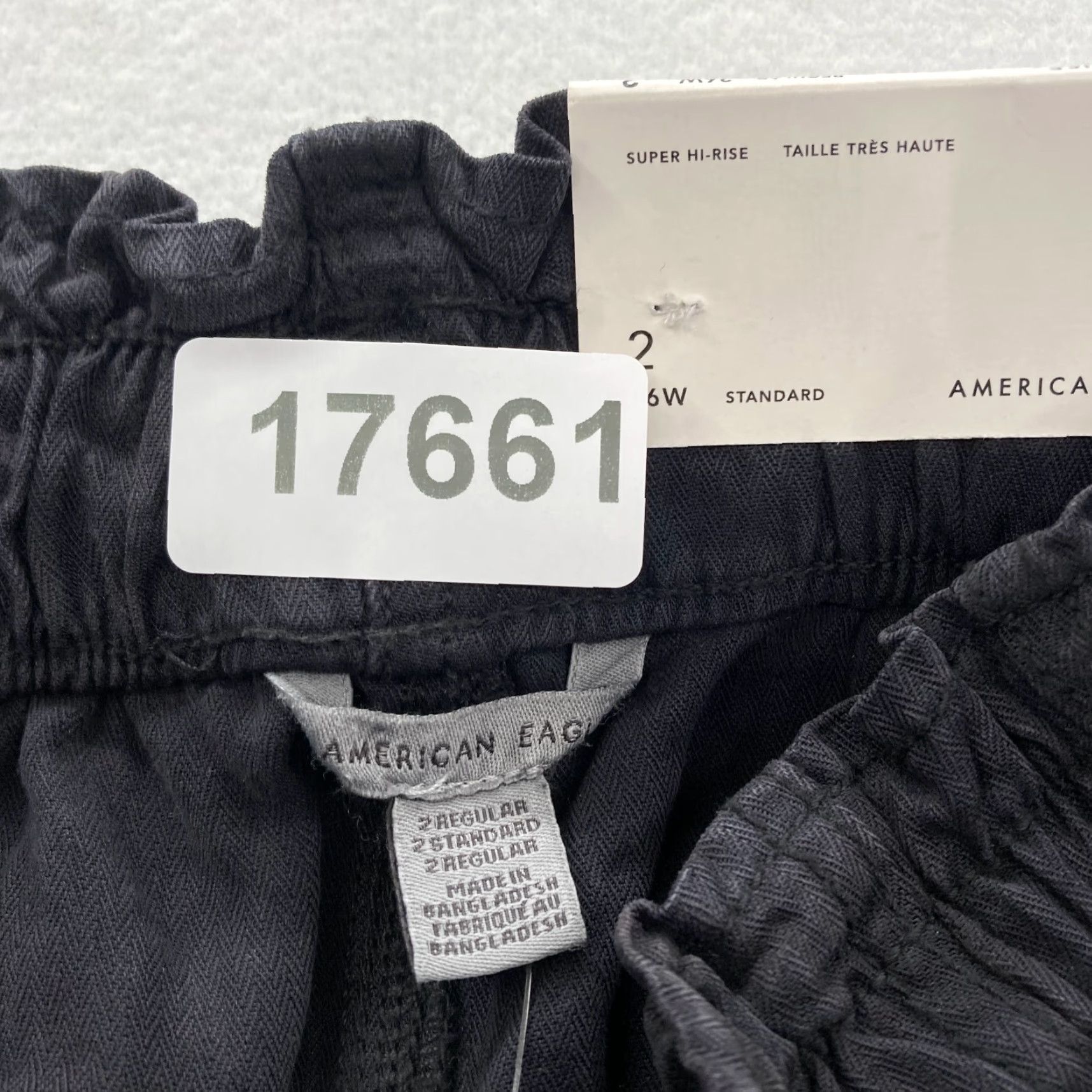 American Eagle Outfitters American Eagle Outfitters Joggers Women's 2 Black Lyocell Stretch Waist Tie Tapered Size 26" / US 2 / IT 38 - 5 Thumbnail