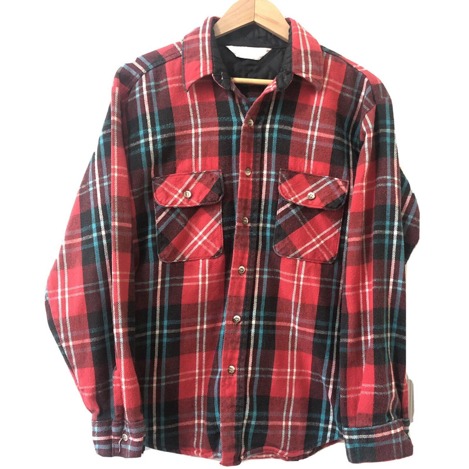 Field And Stream Vintage Field & Stream L Heavy Flannel Red Plaid Made USA Size US L / EU 52-54 / 3 - 2 Preview