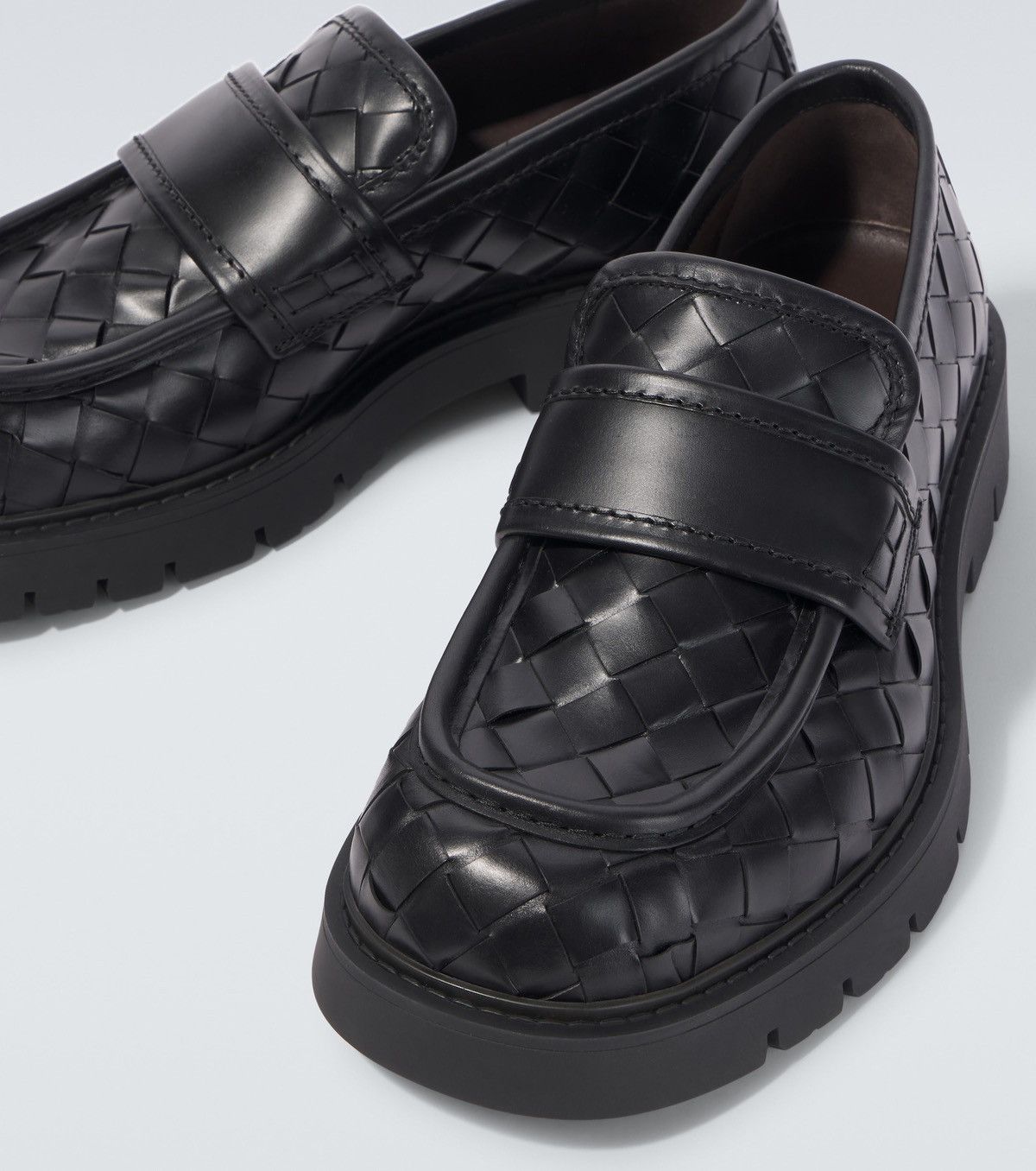 Bottega Veneta Bottega Veneta Haddock Intrecciato leather loafers Size US 10 / EU 43 - 1 Thumbnail