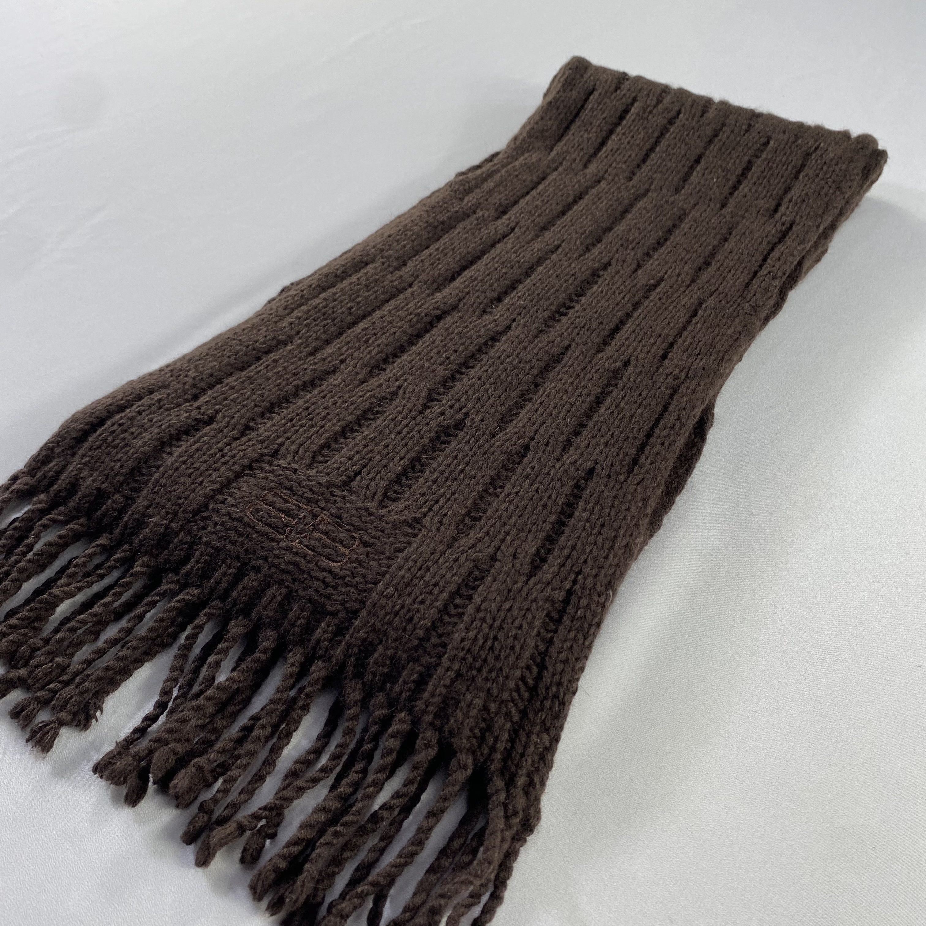 Balenciaga × Vintage Cable Knit Balenciaga Scarf Neck Wrap Wool Muffler Size ONE SIZE - 3 Thumbnail