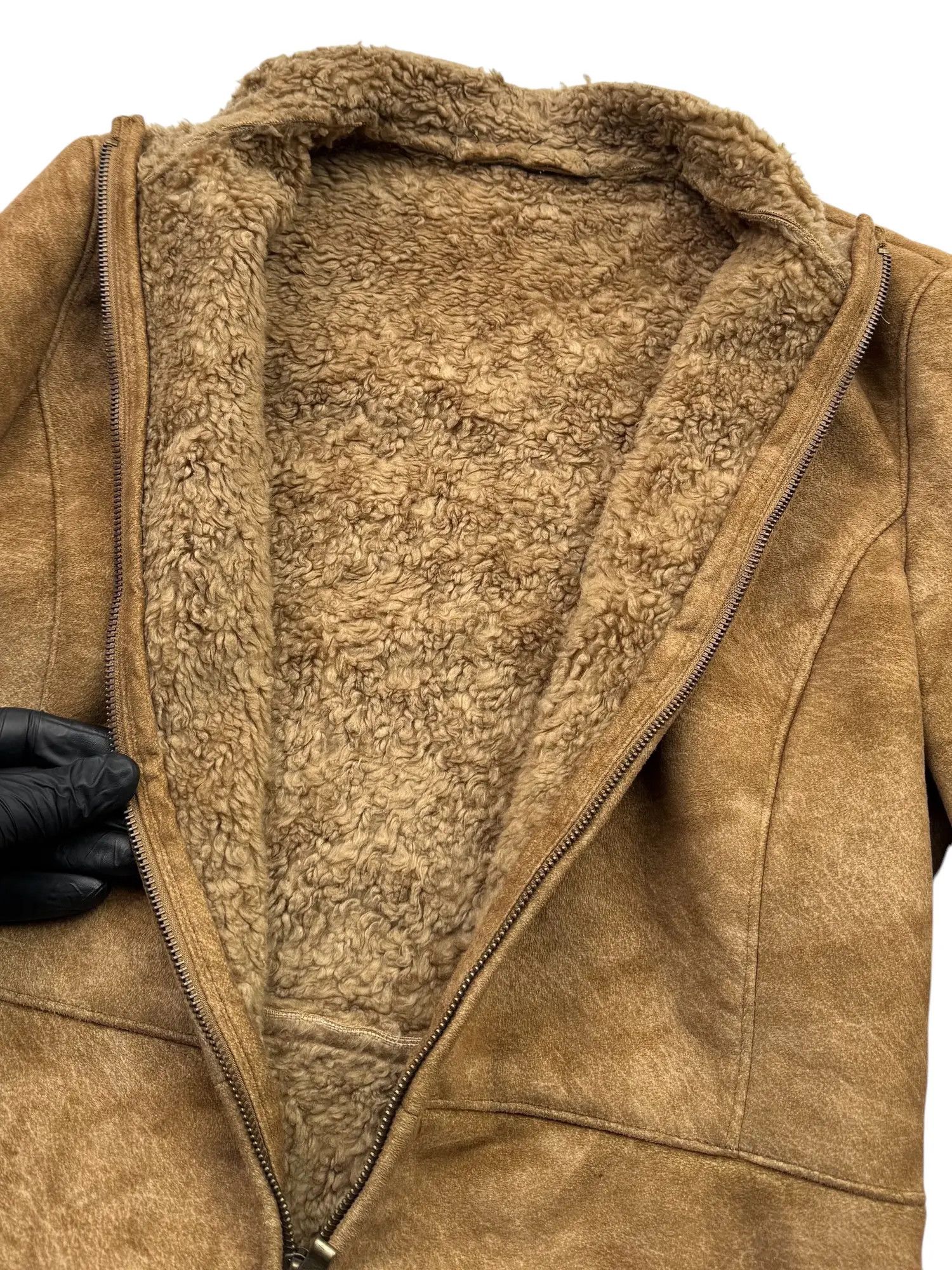 Vintage Vintage Cropped Faux Sheepskin Coat W66(V9) Size M / US 6-8 / IT 42-44 - 3 Thumbnail