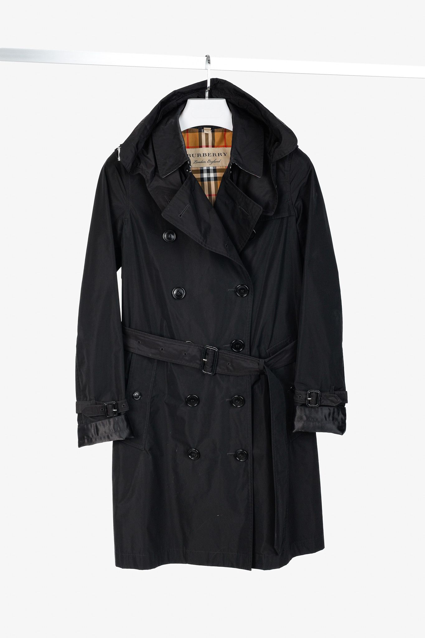 Burberry Burberry Kensington Taffeta Double-Breasted Trench Coat Size XS / US 0-2 / IT 36-38 - 1 Thumbnail