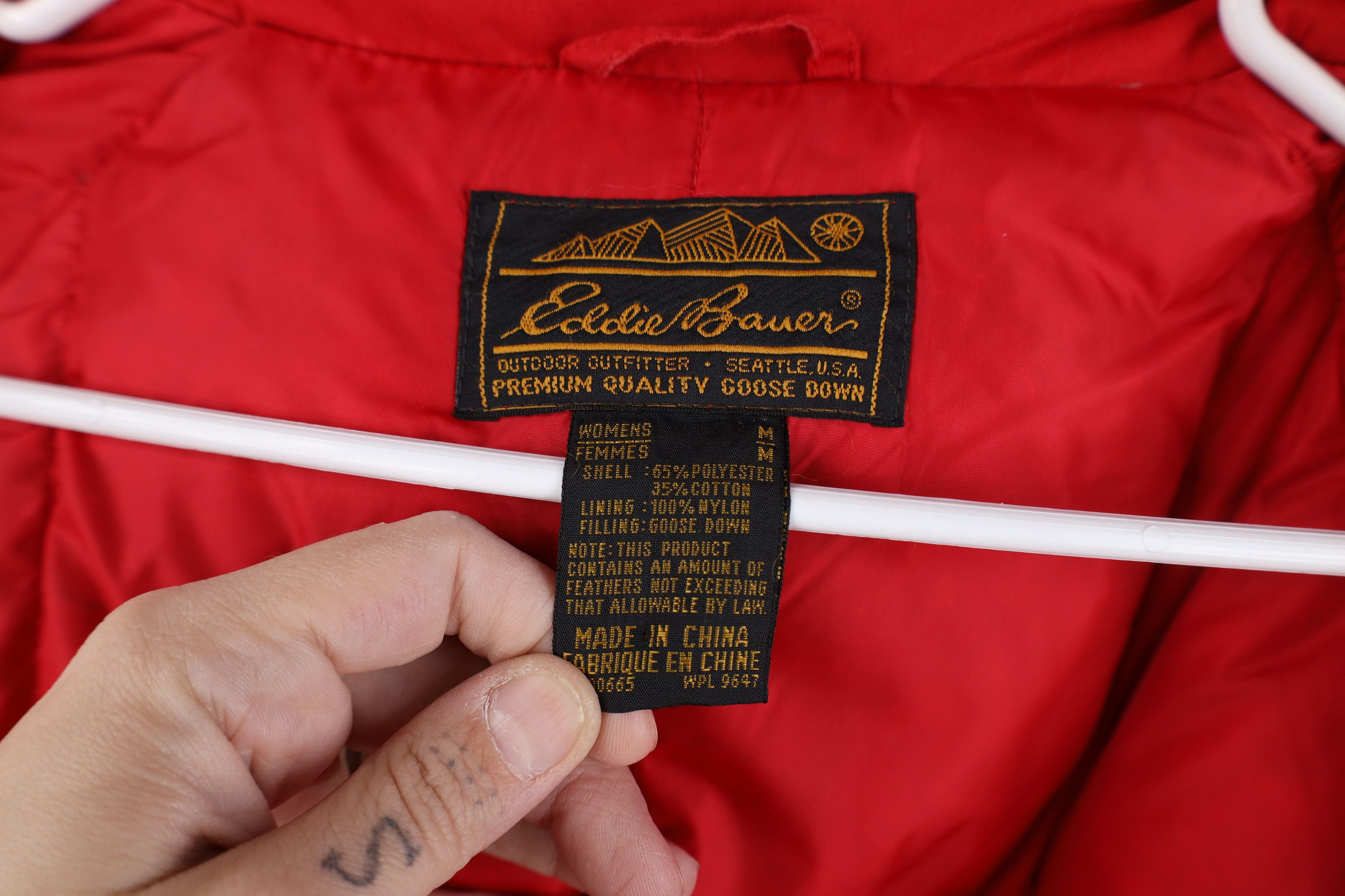 Eddie Bauer Vintage 90s Eddie Bauer Duck Down Hooded Puffer Jacket Size M / US 6-8 / IT 42-44 - 10 Thumbnail