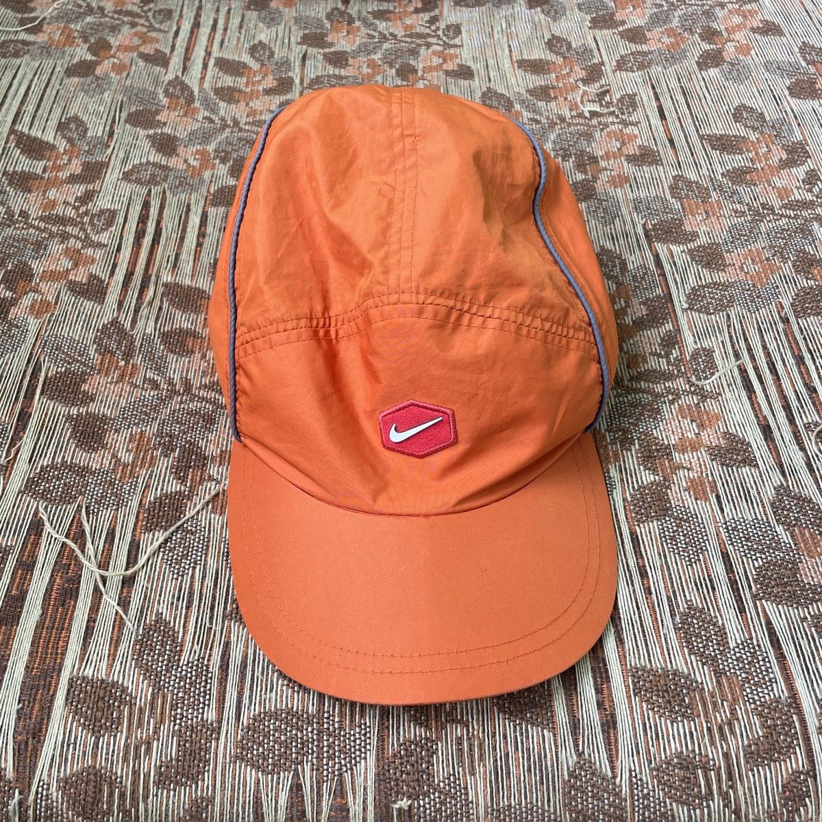 Nike Vintage Nike Nylon 5 Panel Cap Hat Orange Mens One Size Size ONE SIZE - 11 Thumbnail
