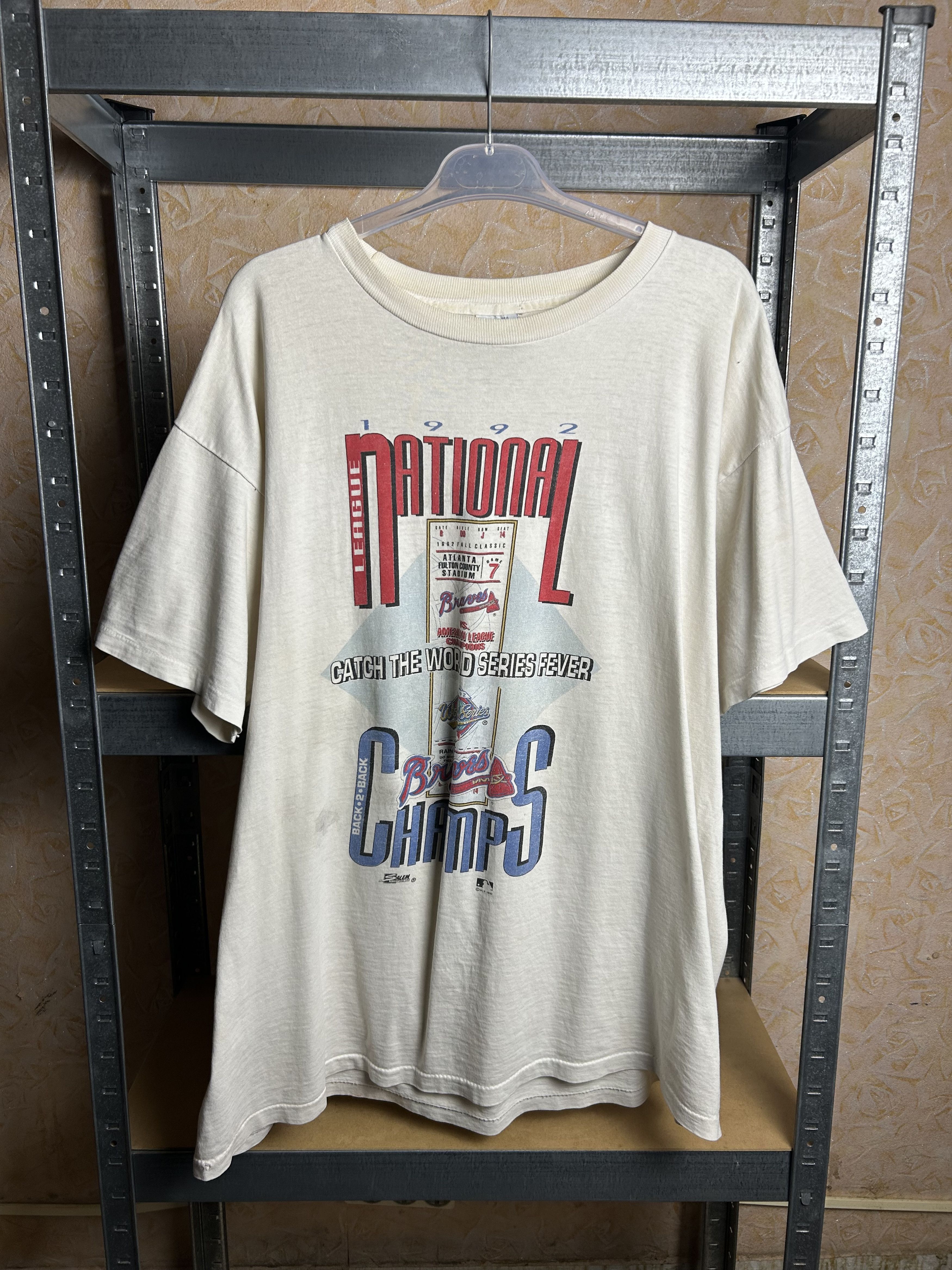 MLB Vintage 1992 Atlanta Braves Back2Back League T-shirt Size US XL / EU 56 / 4 - 1 Thumbnail