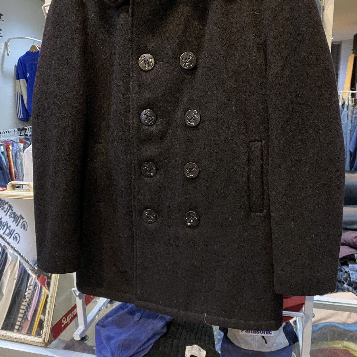Schott Vtg Schott U.S 740N Pea Coat Wool Jacket - USA 38 Size US S / EU 44-46 / 1 - 5 Thumbnail