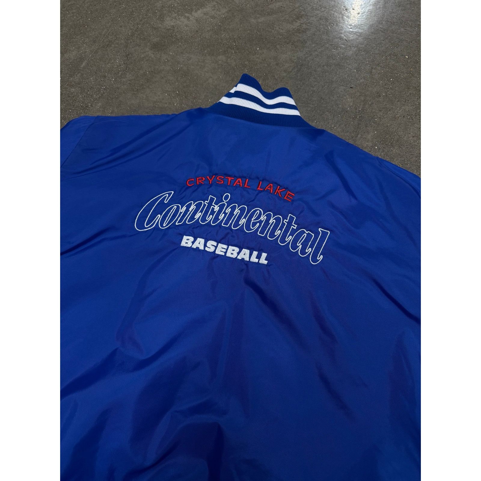 Vintage 1980's Vintage Bomber Jacket Crystal Lake Baseball Size US L / EU 52-54 / 3 - 3 Thumbnail
