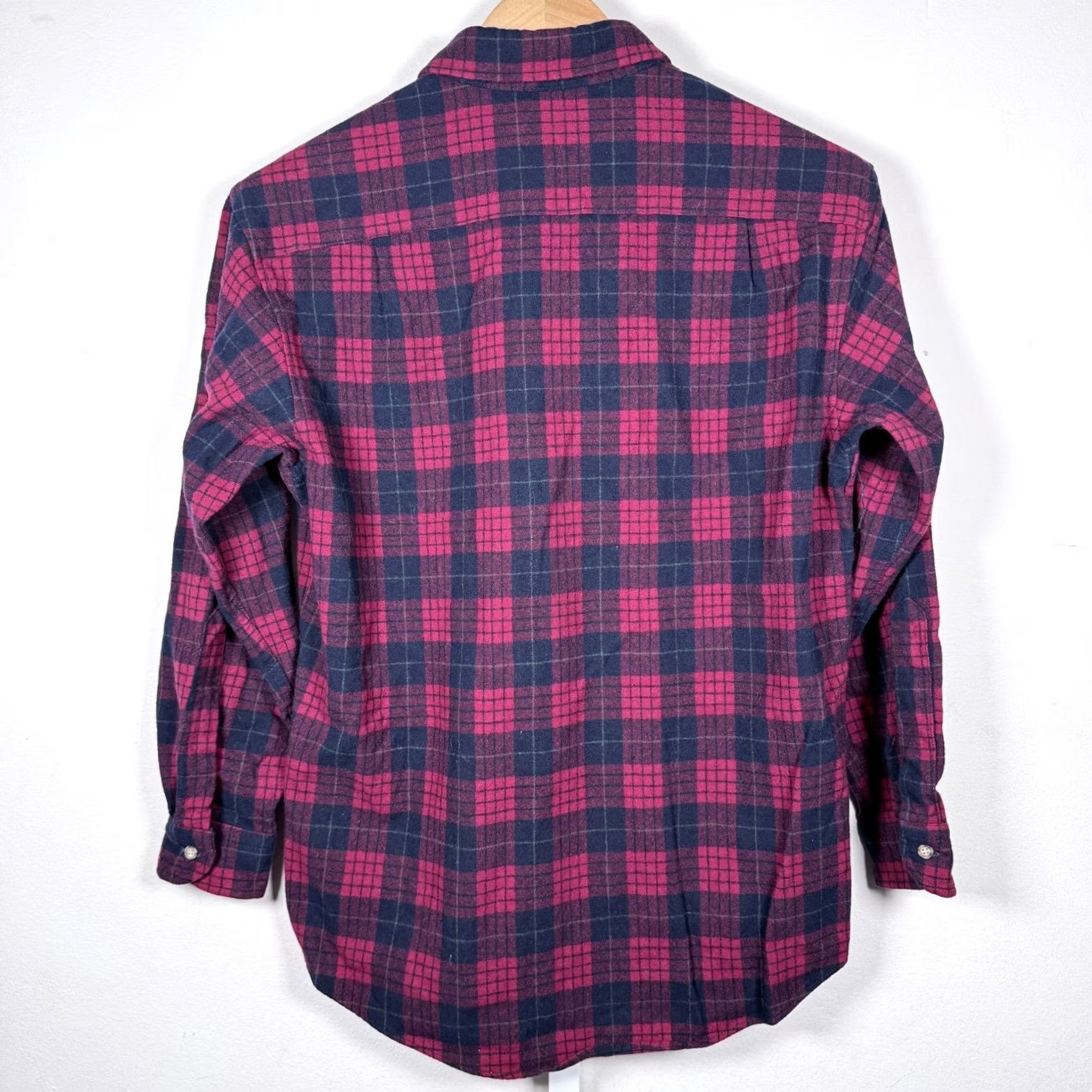 Pendleton Pendleton Button-Down Shirt Red/Blue Plaid Pure Virgin Wool USA Made - Medium Size US M / EU 48-50 / 2 - 6 Thumbnail