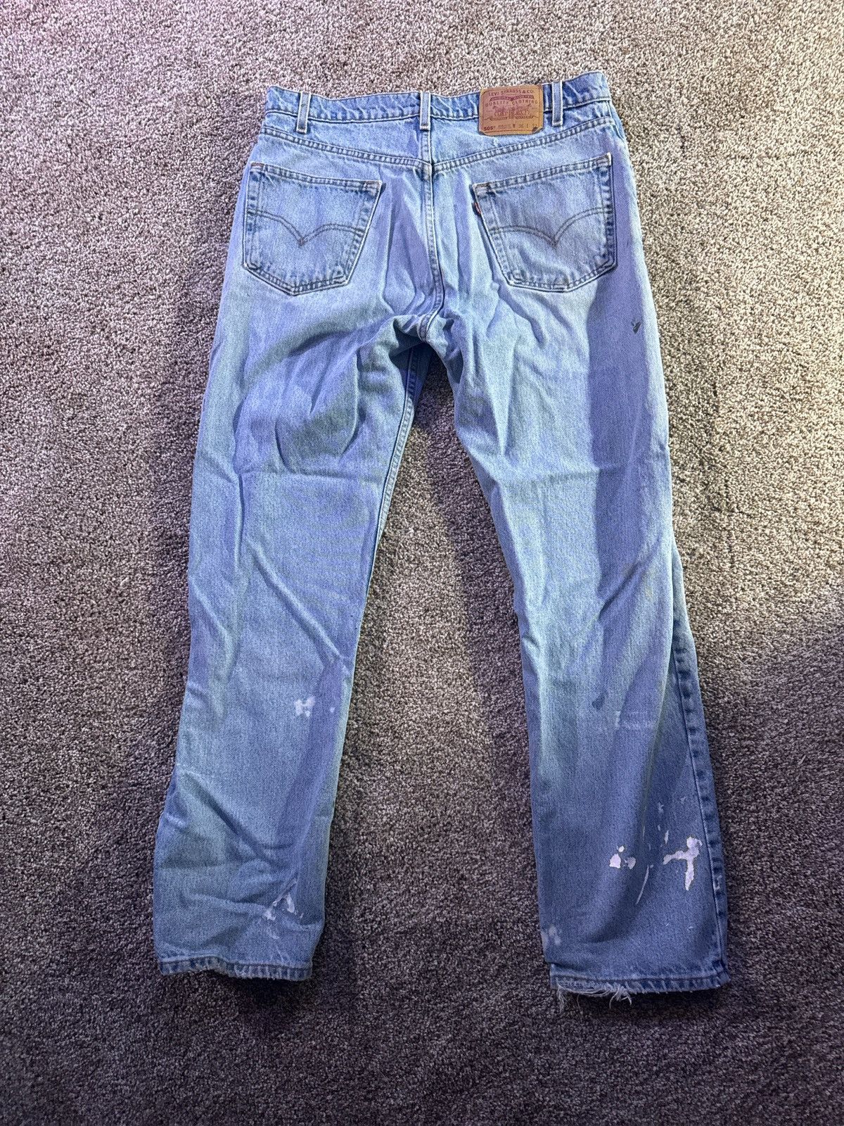 Levi's × Vintage Light blue painted vintage Levi's 505 jeans Size US 36 / EU 52 - 2 Thumbnail