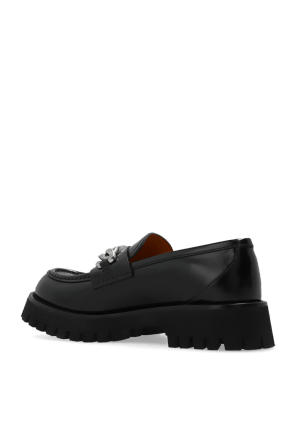 Gucci o1s1wg110125 Lug Sole Loafers in Black Size US 5 / IT 35 - 3 Thumbnail