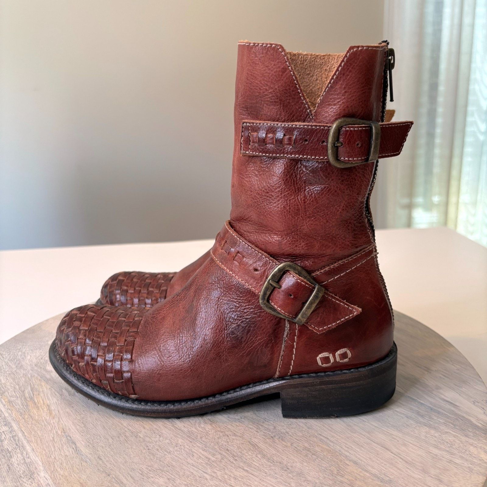 Bed Stu Bed Stu Ashwell Women's Red Buckles Leather Boots Size 6.5 Size US 6.5 / IT 36.5 - 3 Thumbnail