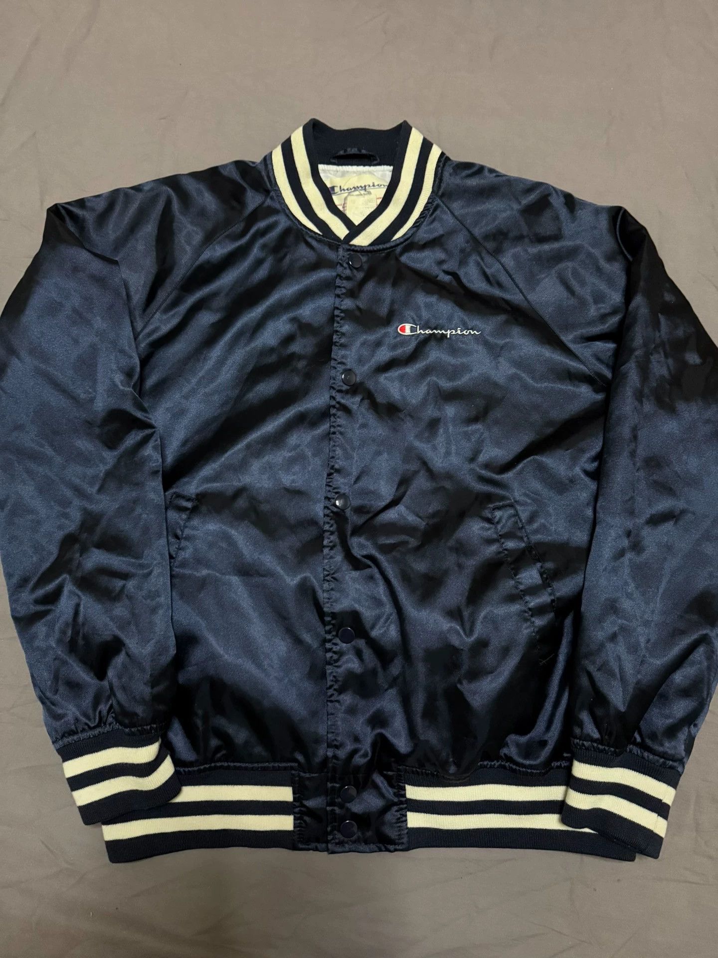 Supreme Supreme Satin Bomber Jacket Big Logo M Size US M / EU 48-50 / 2 - 2 Thumbnail