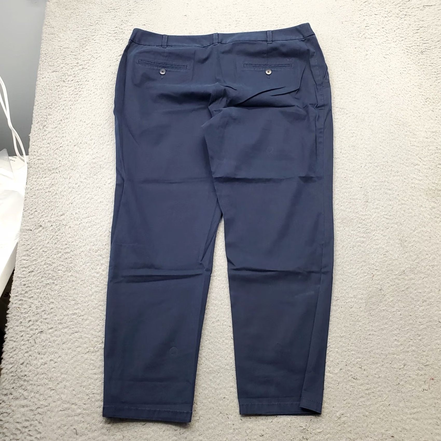 Talbots Talbots The Weekender Pants Womens 14P Navy Stretch Flat Front Straight Leg Size 36" / US 14 / IT 50 - 2 Thumbnail