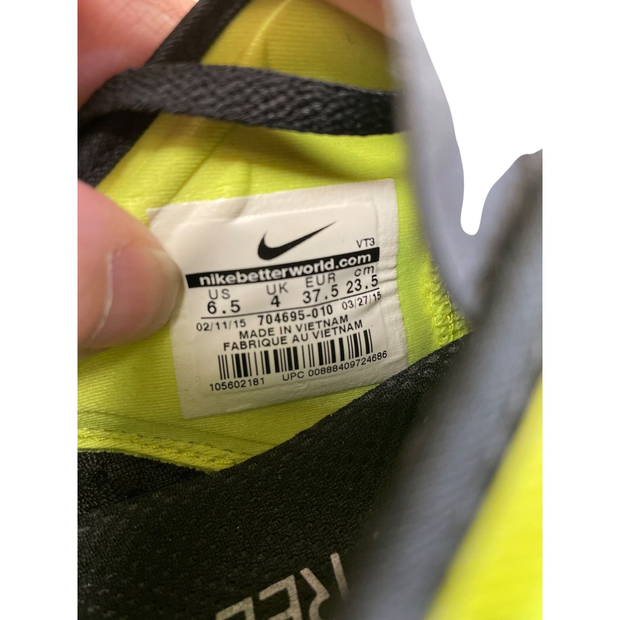 Nike Nike Free 5.0 V4 womans yellow black running sneakers shoes Size US 6.5 / IT 36.5 - 9 Thumbnail