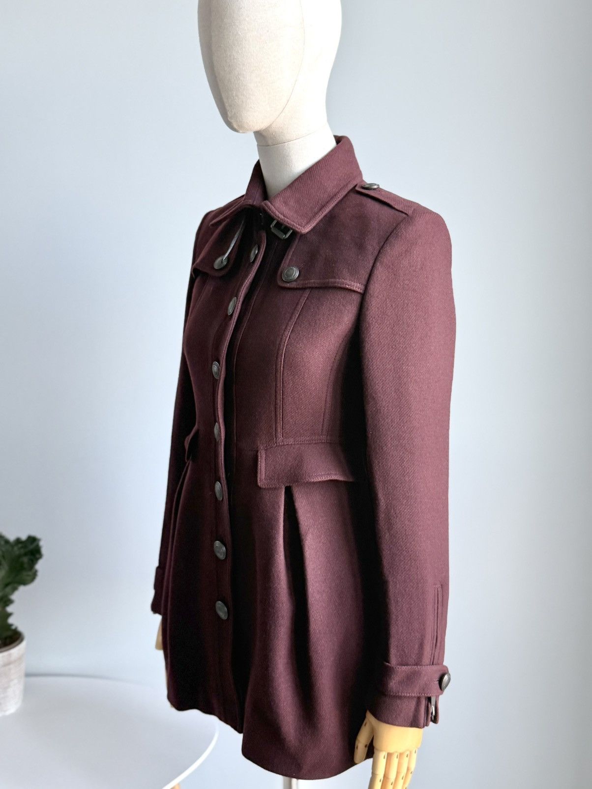 Burberry Burberry Wool Cashmere Military Coat Structured Button Size S / US 4 / IT 40 - 4 Thumbnail