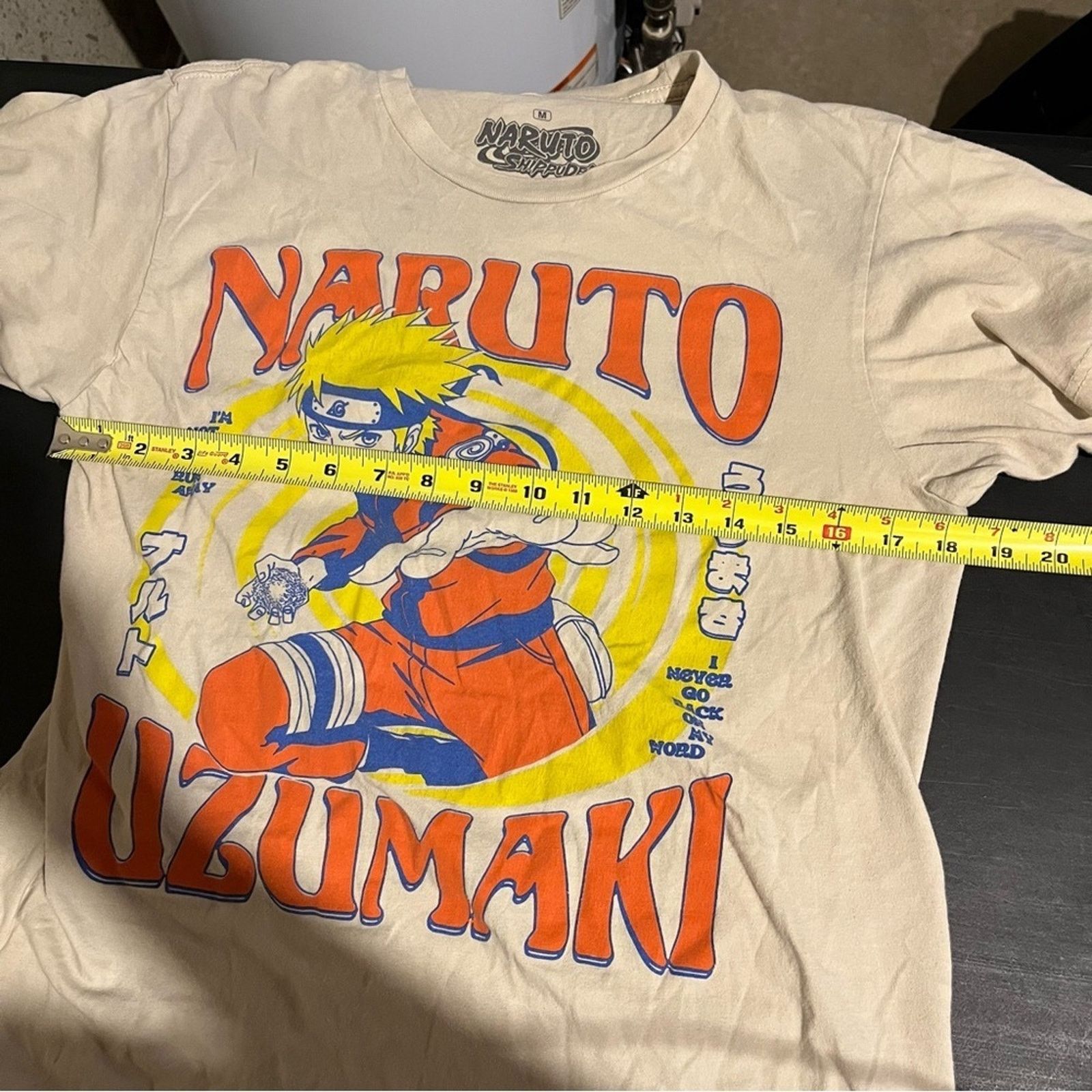 Ripple Junction Naruto Shippuden Naruto Uzumaki Anime Beige T-Shirt Size M Size US M / EU 48-50 / 2 - 4 Thumbnail