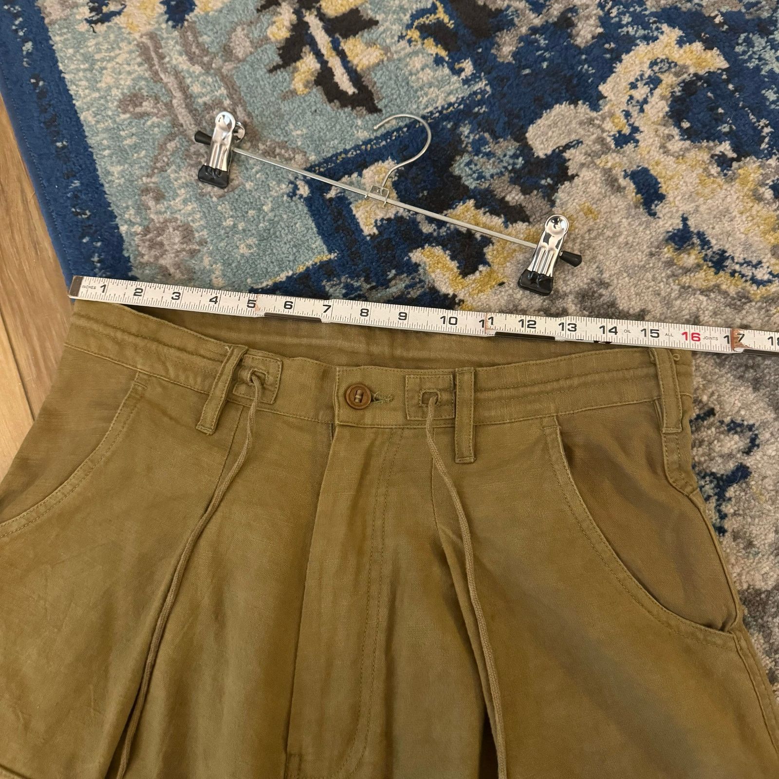 Story Mfg. STORY MFG. Forager Cargo Cotton Trousers Green Sz Small/32 Size US 32 / EU 48 - 5 Thumbnail