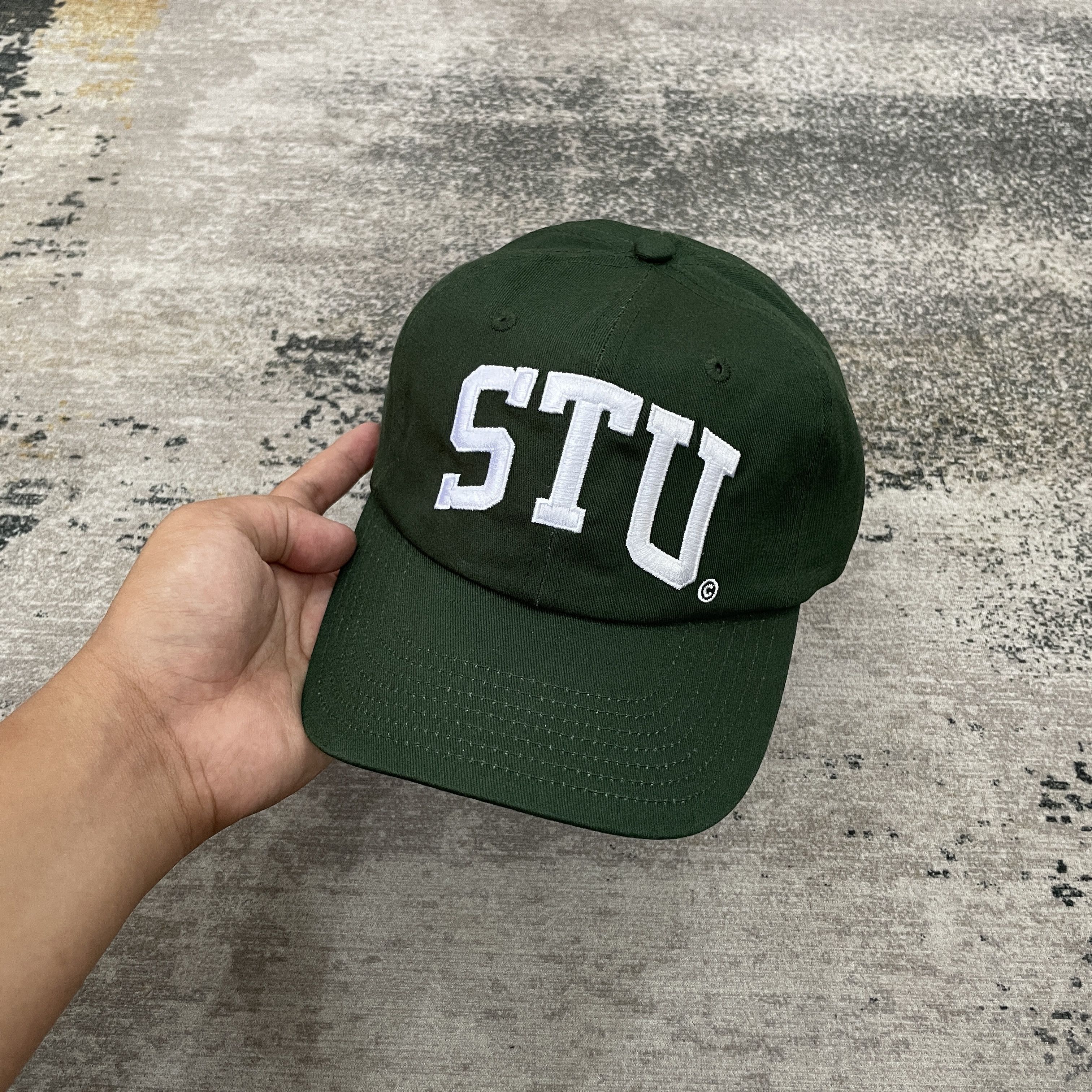 Vintage Stussy STU Strapback Cap Forest Size ONE SIZE - 2 Thumbnail
