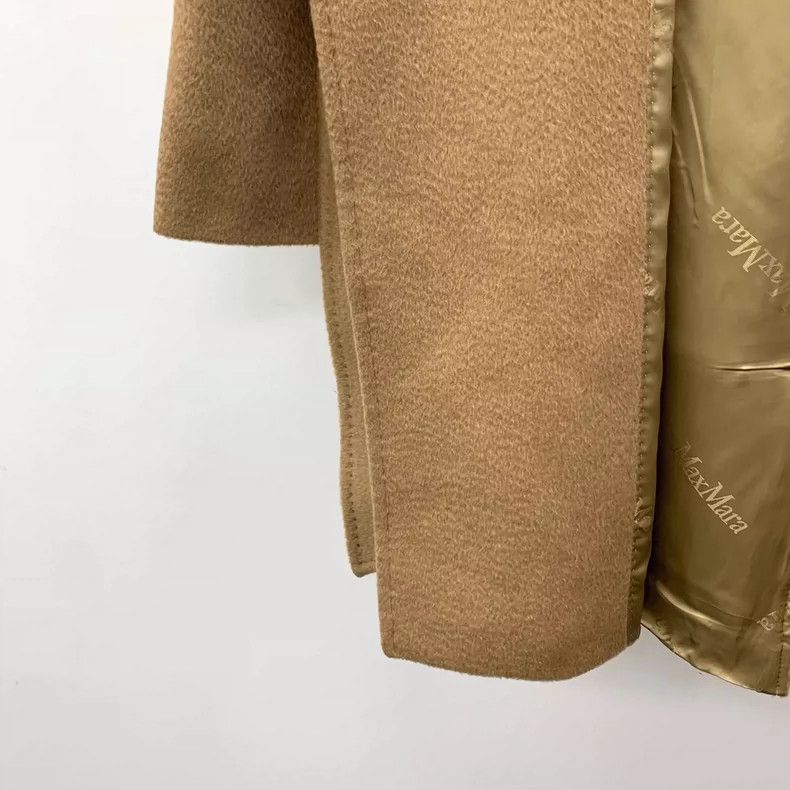 Max Mara Max Mara Camel Camel Fleece Hooded Belted Long Sleeve Coat Size S / US 4 / IT 40 - 4 Thumbnail
