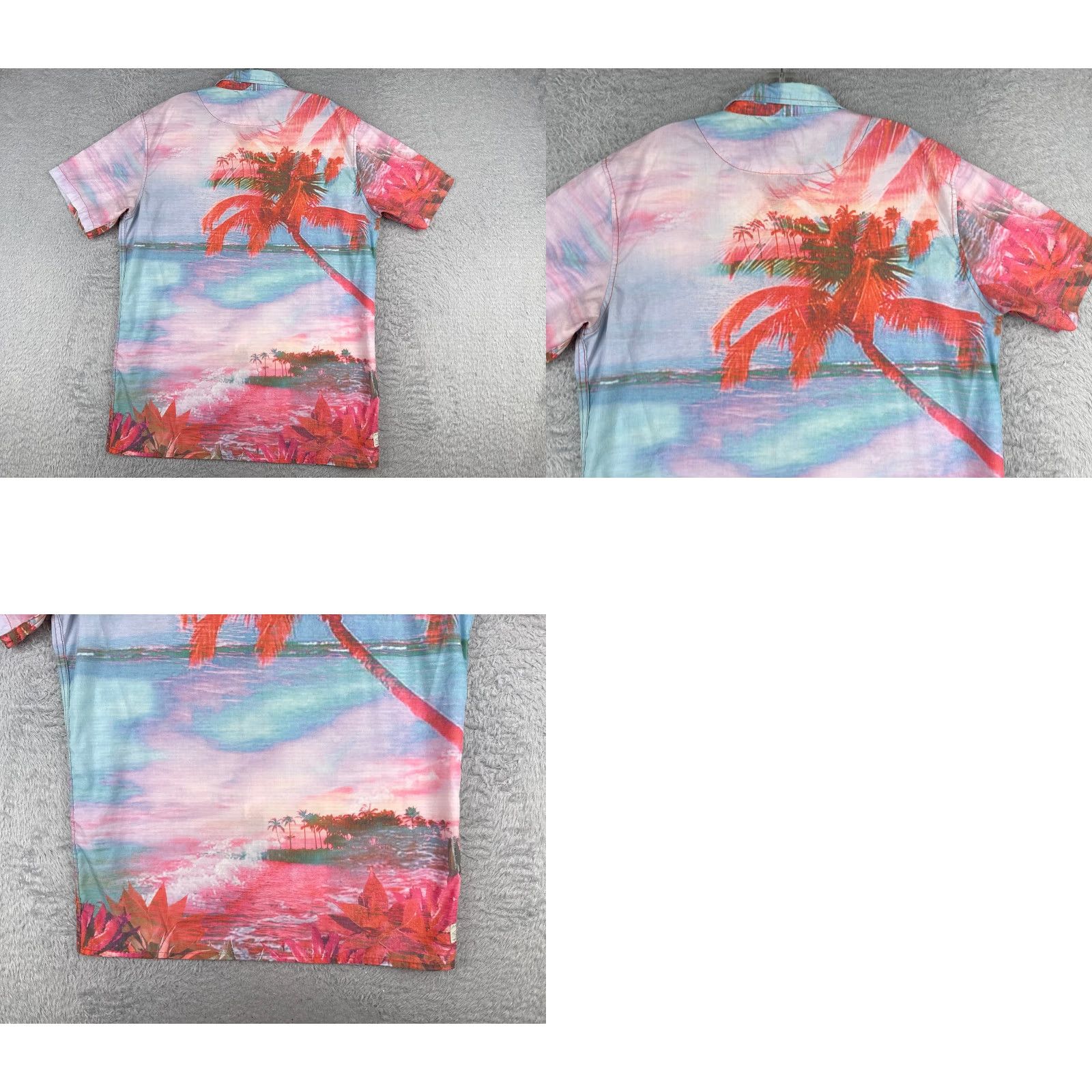 Rip Curl VINTAGE RIP CURL Shirt Men L Blue Floral Hawaiian Slim Cotton Blend Button-Up Short Sleeve Size US L / EU 52-54 / 3 - 9 Thumbnail