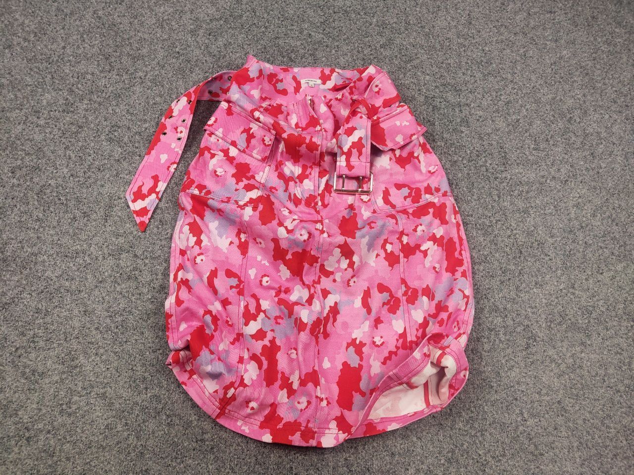 Vintage Manoush Design Bright pink camo belt mid-length Pocket skirt Size 28" / US 6 / IT 42 - 2 Thumbnail