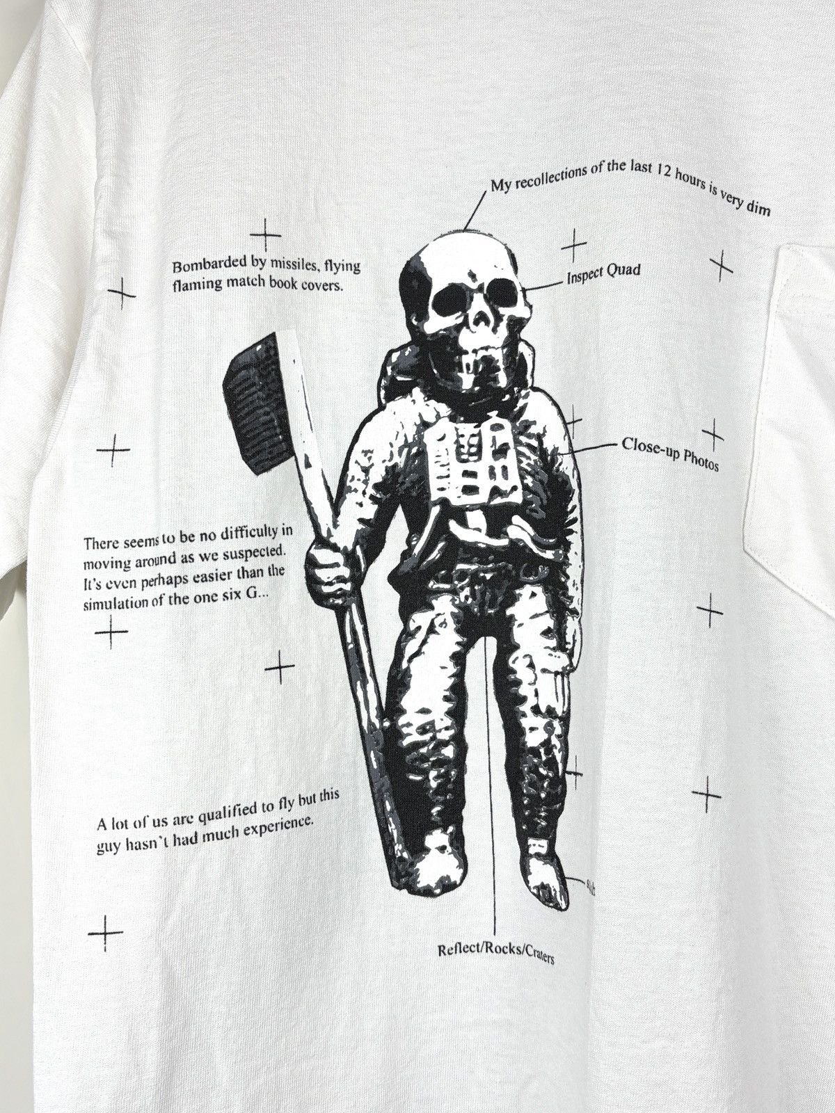 Chrome Hearts Chrome Hearts Vintage Foti Skull Astronaut Pocket Tshirt Size US M / EU 48-50 / 2 - 2 Thumbnail