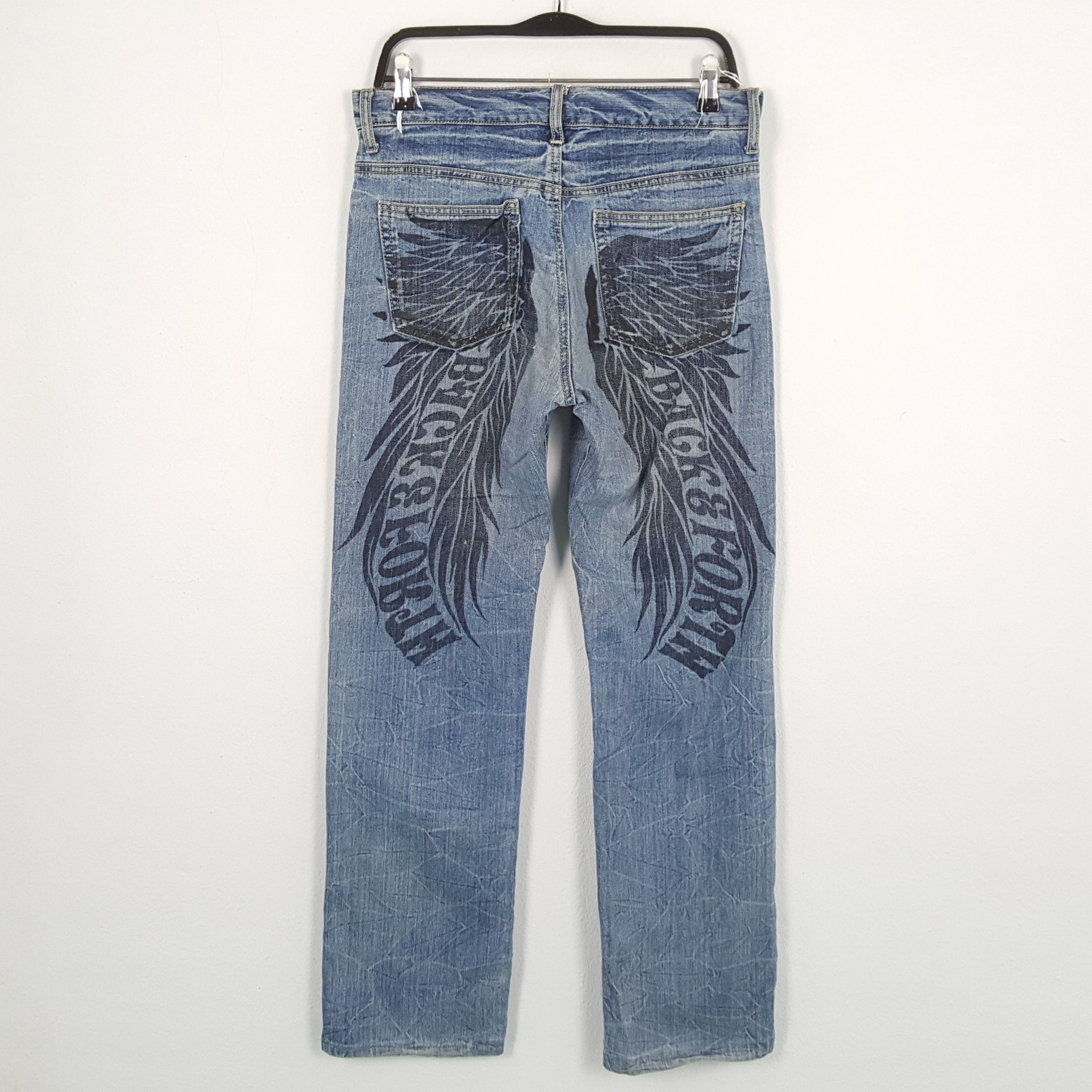 Vintage BACK & FORTH Rock Punk Streetwear Style Jeans Size US 31 - 1 Thumbnail