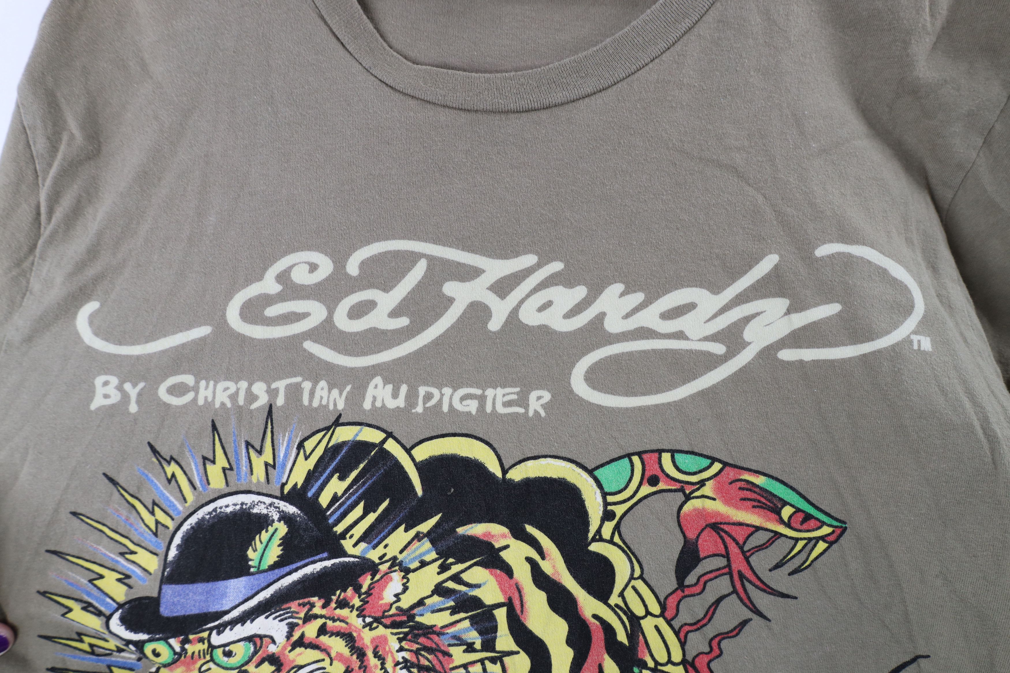 Ed Hardy × Vintage Vintage Ed Hardy Christian Audigier Long Sleeve T-Shirt Size US XXL / EU 58 / 5 - 4 Thumbnail