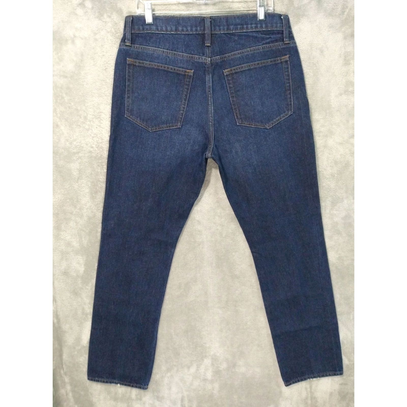 J.Crew J.CREW Jeans Mens 34x32 Blue Denim Straight Fit Mid Rise Dark Wash Regular 5-Pocket Mens Jeans Size US 34 / EU 50 - 2 Thumbnail