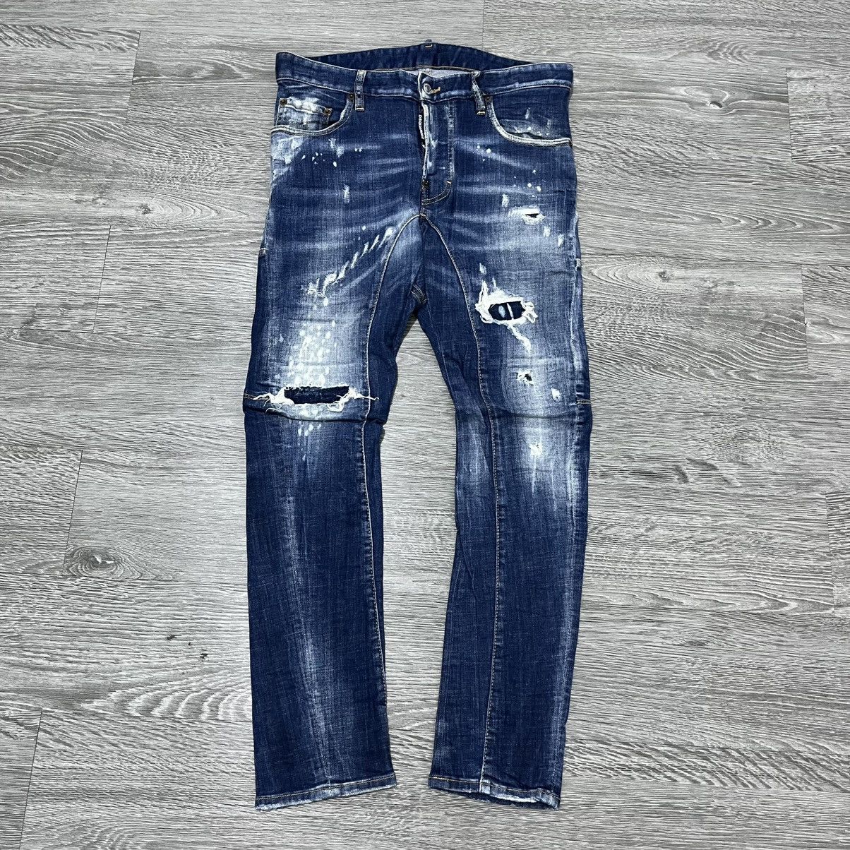 Dsquared2 VINTAGE Dsquared2 Distressed Ripped Denim Pant Stretch Size US 31 - 1 Thumbnail
