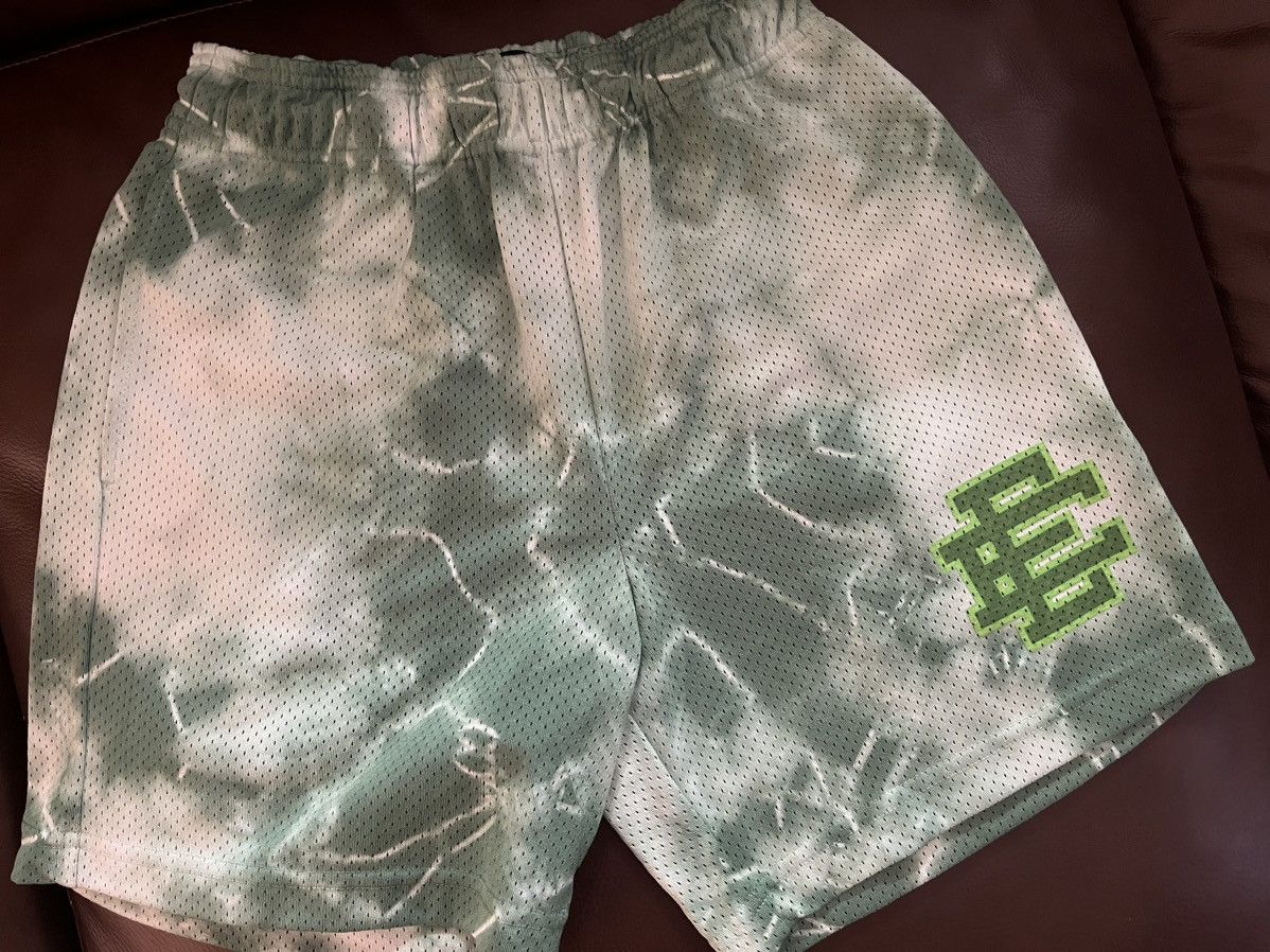 Image of Eric Emanuel Tye Dye Shorts in Green, Men's (Size 30)