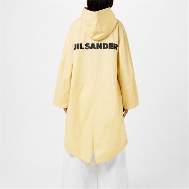 Jil Sander o1g2r1mq1024 Hooded Logo Parka in Yellow Size XXS / US 00 / IT 34 - 5 Thumbnail