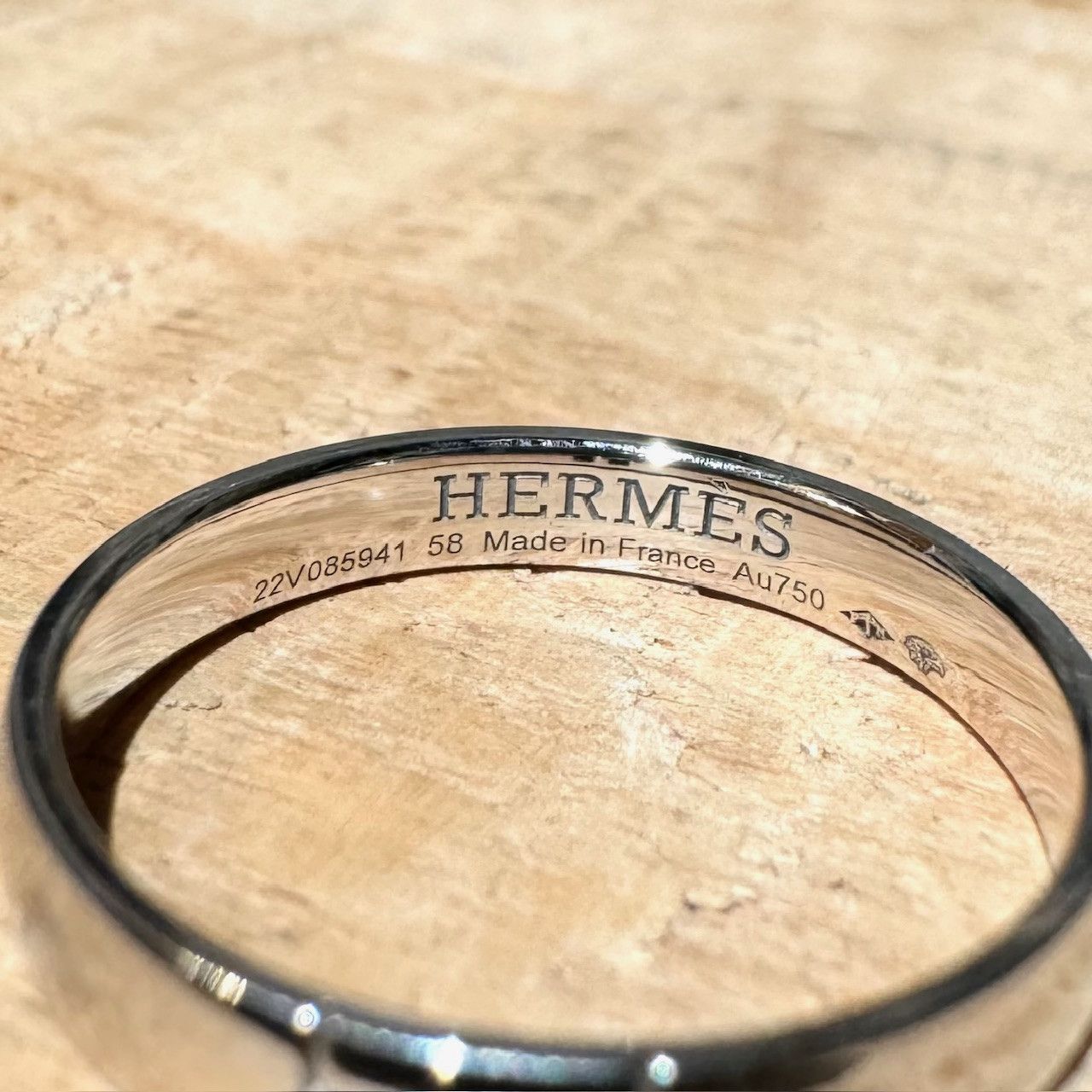 Hermes Hermès Ever Herakles White Gold Band Ring EU 58 Men's Size ONE SIZE - 7 Thumbnail