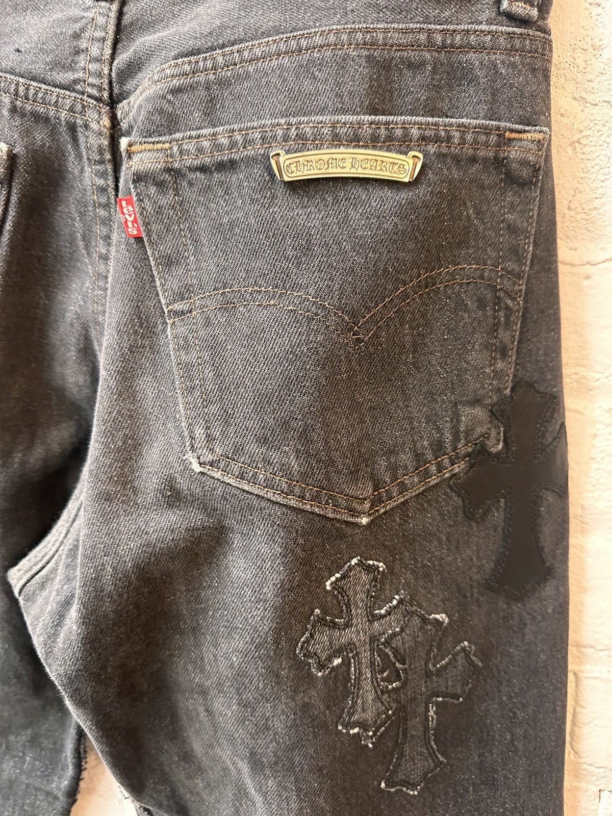 Chrome Hearts CHROME HEARTS INSANE CROSS PATCH JEANS 29 or 30 Size US 29 - 12 Thumbnail