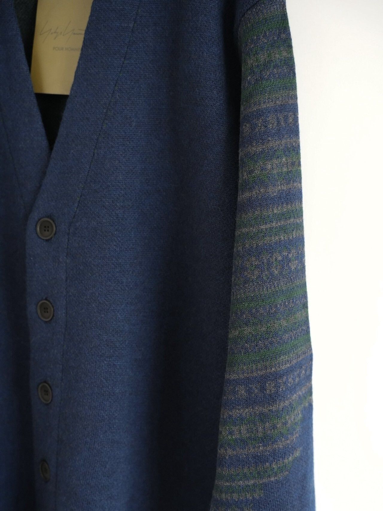 Yohji Yamamoto Yohji Yamamoto 24AW Blue-Green Striped Knit Cardigan Size US L / EU 52-54 / 3 - 4 Thumbnail