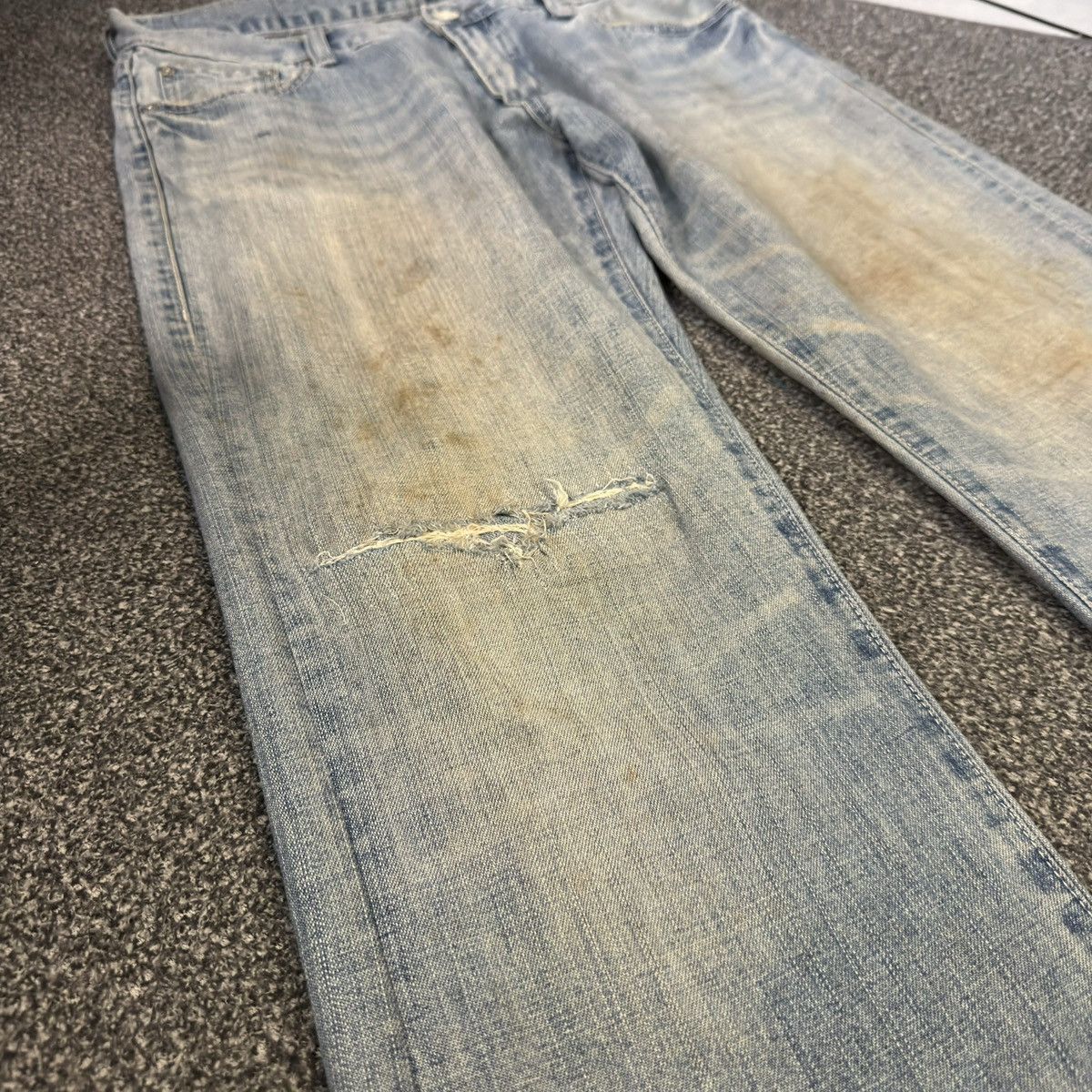 Undercover × Uniqlo 🔥🇯🇵 90s Flared S003 Uniqlo Faded Distressed Dirty Wash Denim Size US 32 / EU 48 - 6 Thumbnail