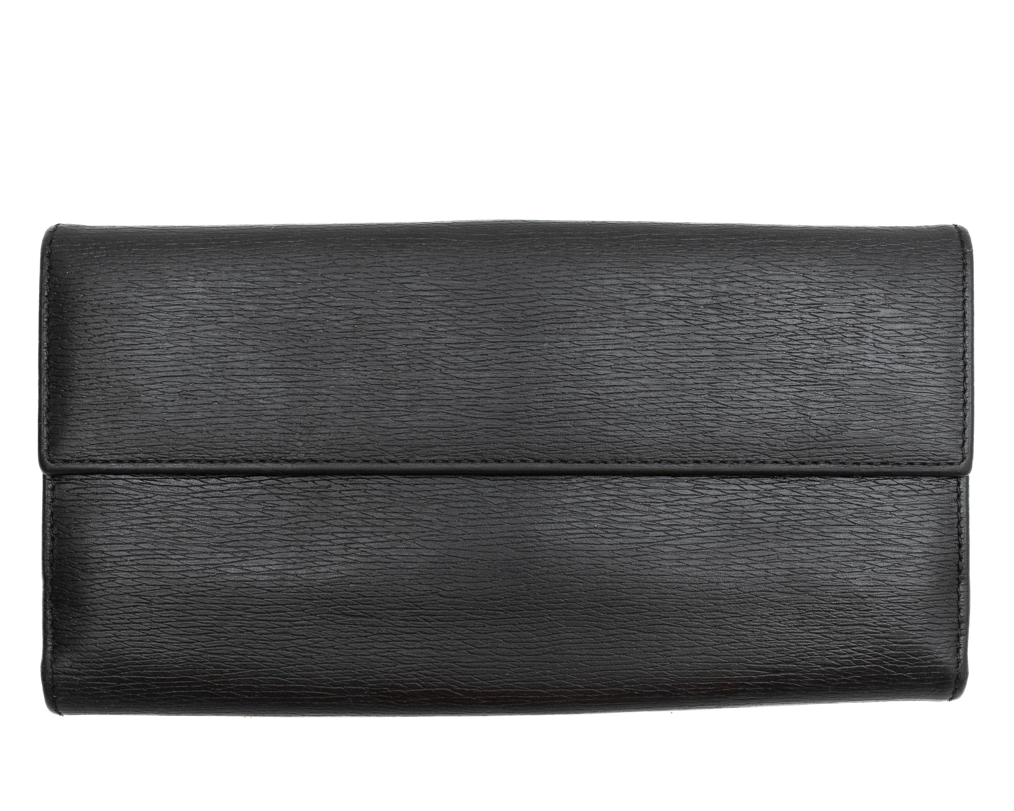 Gucci GUCCI Jackie Black Grained Leather Bifold Wallet Size ONE SIZE - 2 Thumbnail