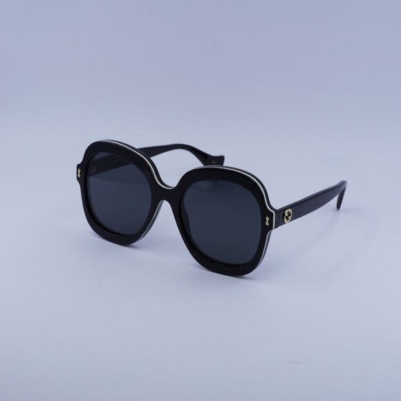Gucci Gucci GG1240S 001 Sunglasses Black Round Frame, Grey Lenses Size ONE SIZE - 1 Thumbnail