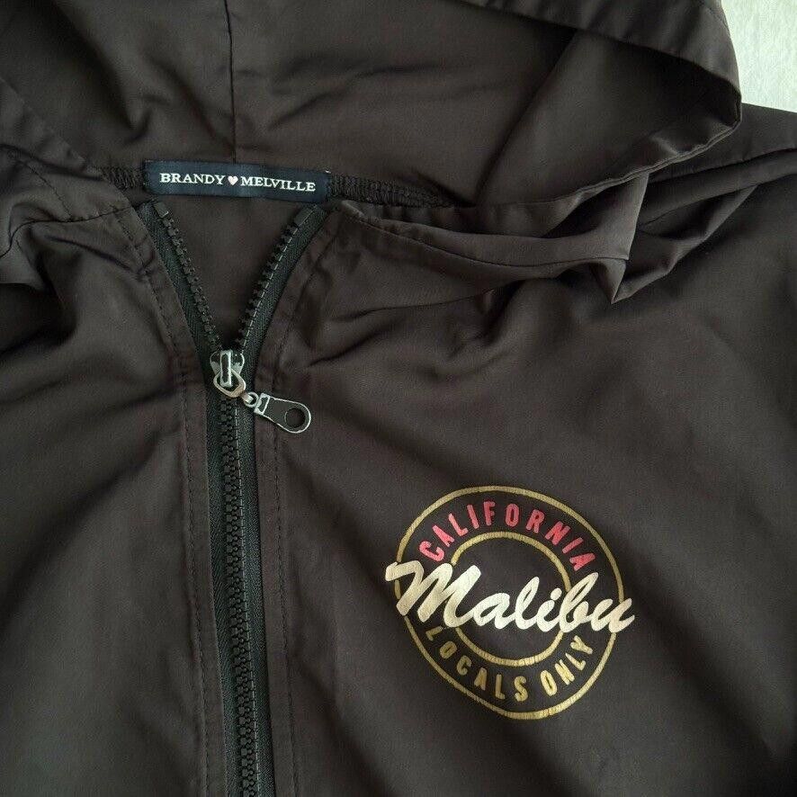 Designer Brandy Melville Malibu CA Locals Only Full Zip Jacket Sz L Size L / US 10 / IT 46 - 2 Thumbnail
