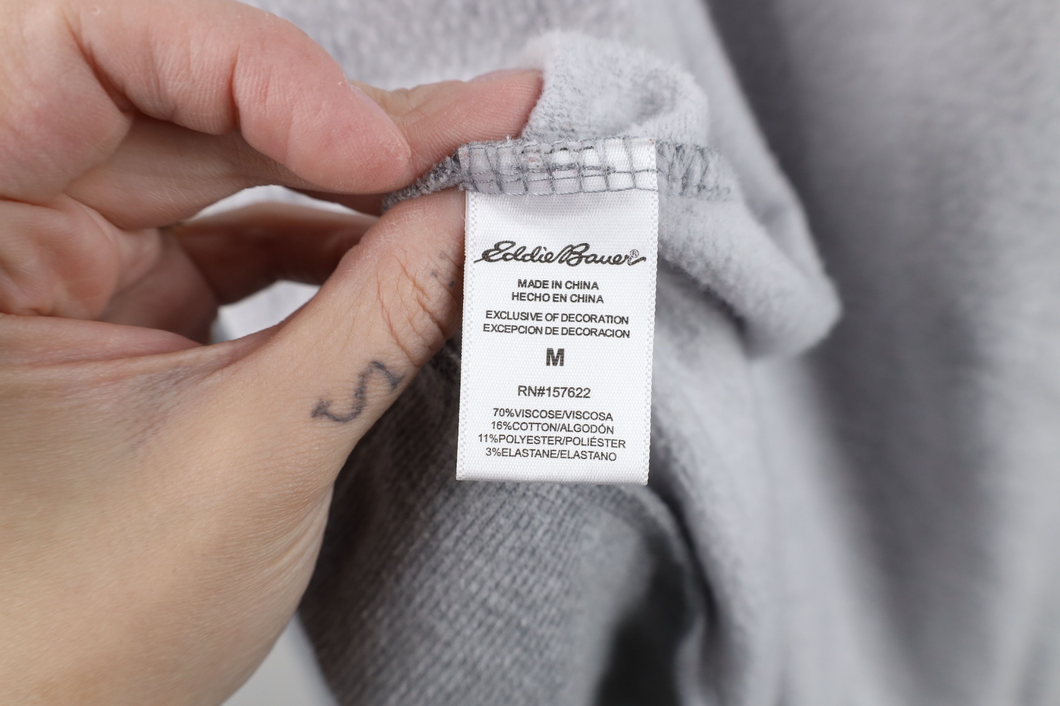 Eddie Bauer Vintage Y2K Eddie Bauer Full Zip Hoodie Sweatshirt Gray Size US M / EU 48-50 / 2 - 11 Thumbnail