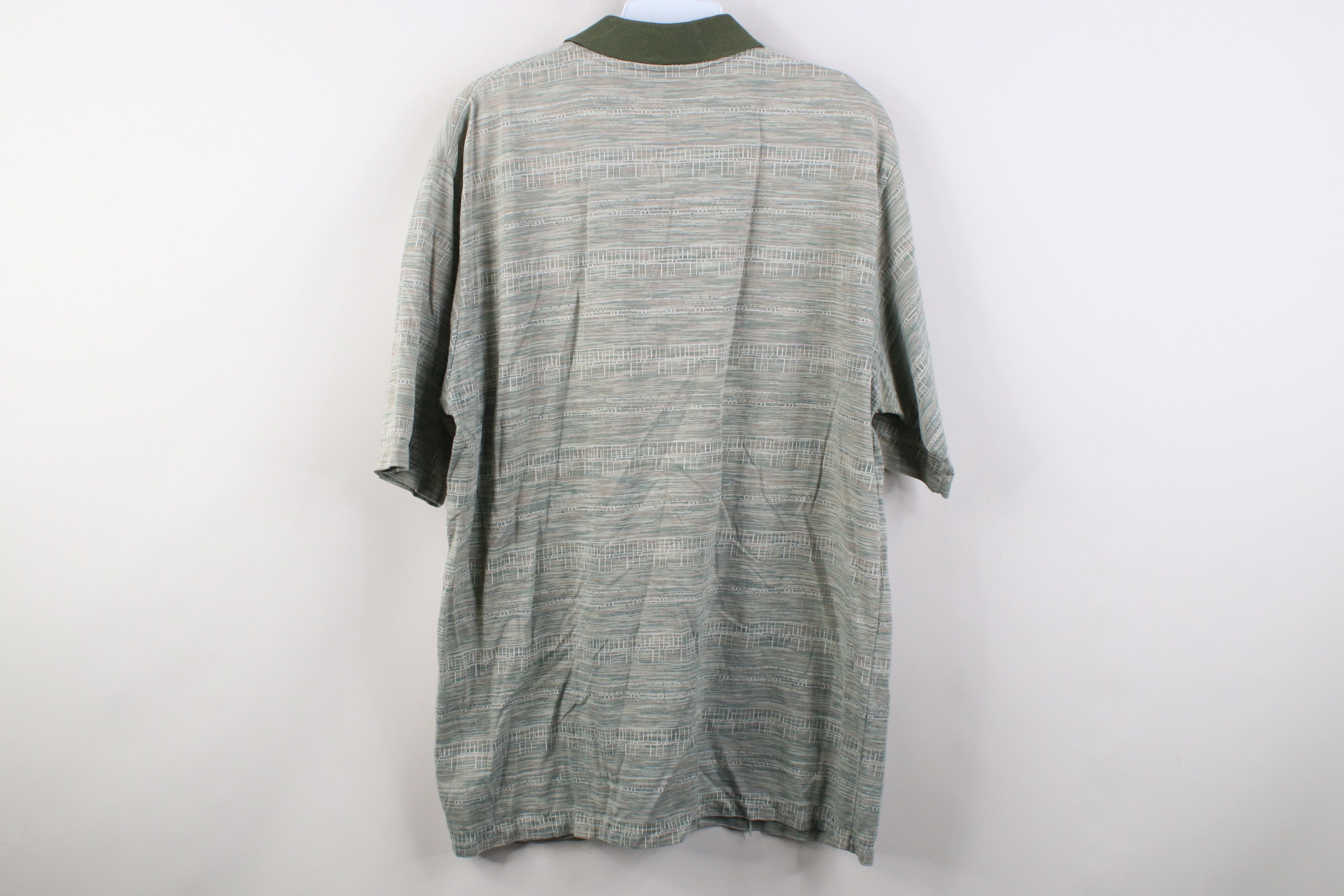 Vintage Vintage 90s Streetwear Striped Knit Collared Golf Polo Shirt Size US L / EU 52-54 / 3 - 10 Thumbnail