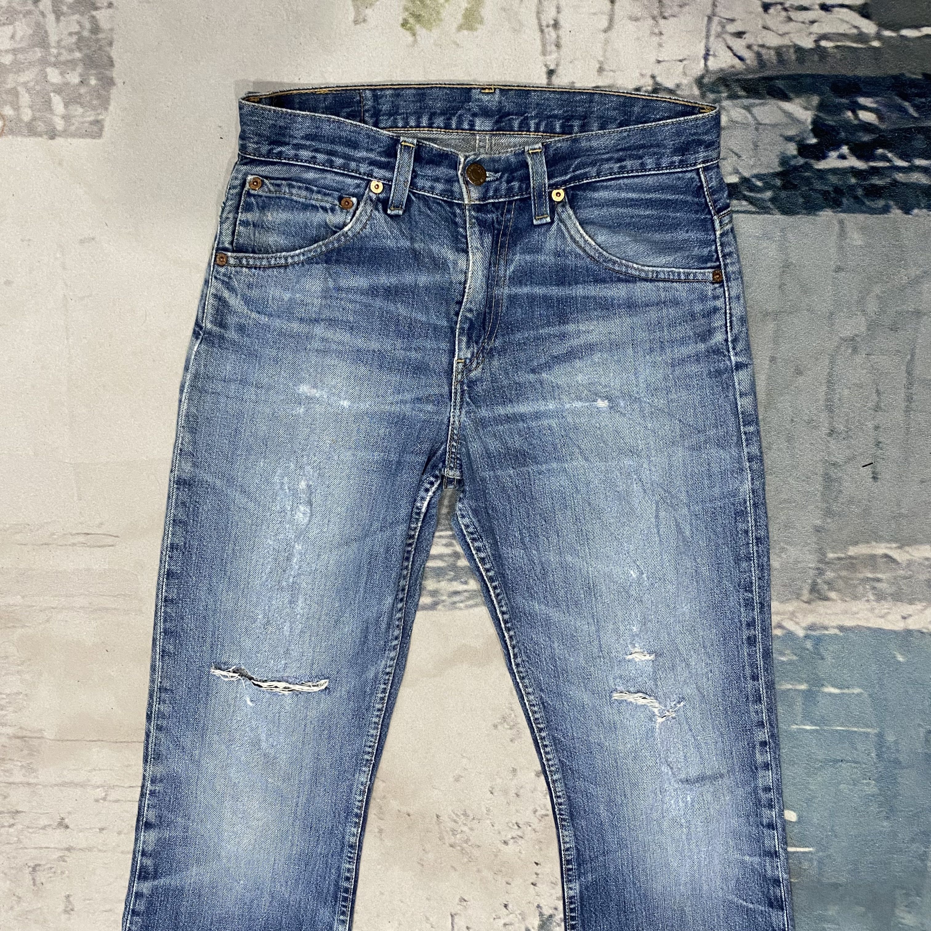 Levi's 🔥 Vintage Levis 507 Distress Aging Bootcut Denim Size US 29 - 2 Thumbnail